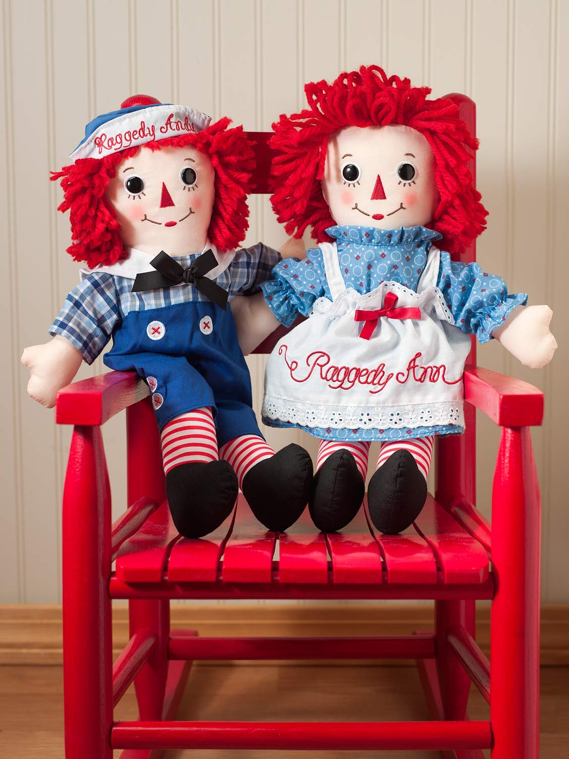 Foto 5 pulgar | Muñecas Aurora Raggedy Ann y Raggedy Andy 30 cm 2 Piezas - Venta Internacional