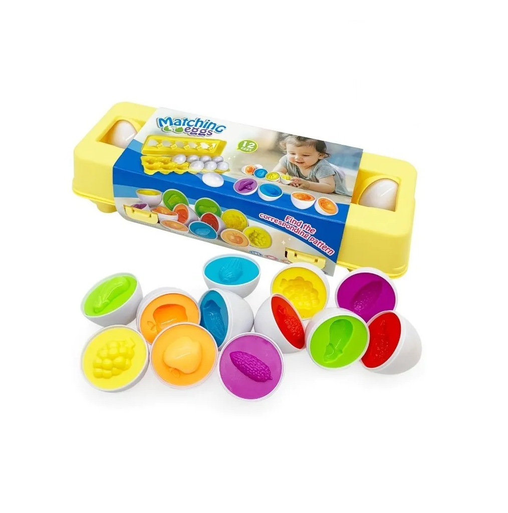 Juego Didáctico Educativo Matching 12 Huevos de Colores y Verduras