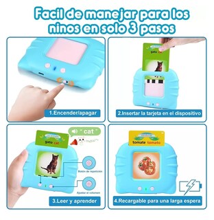 Foto 2 | Juguetes Educativos Tarjetas Alfabetizacion Español e Ingles Azul