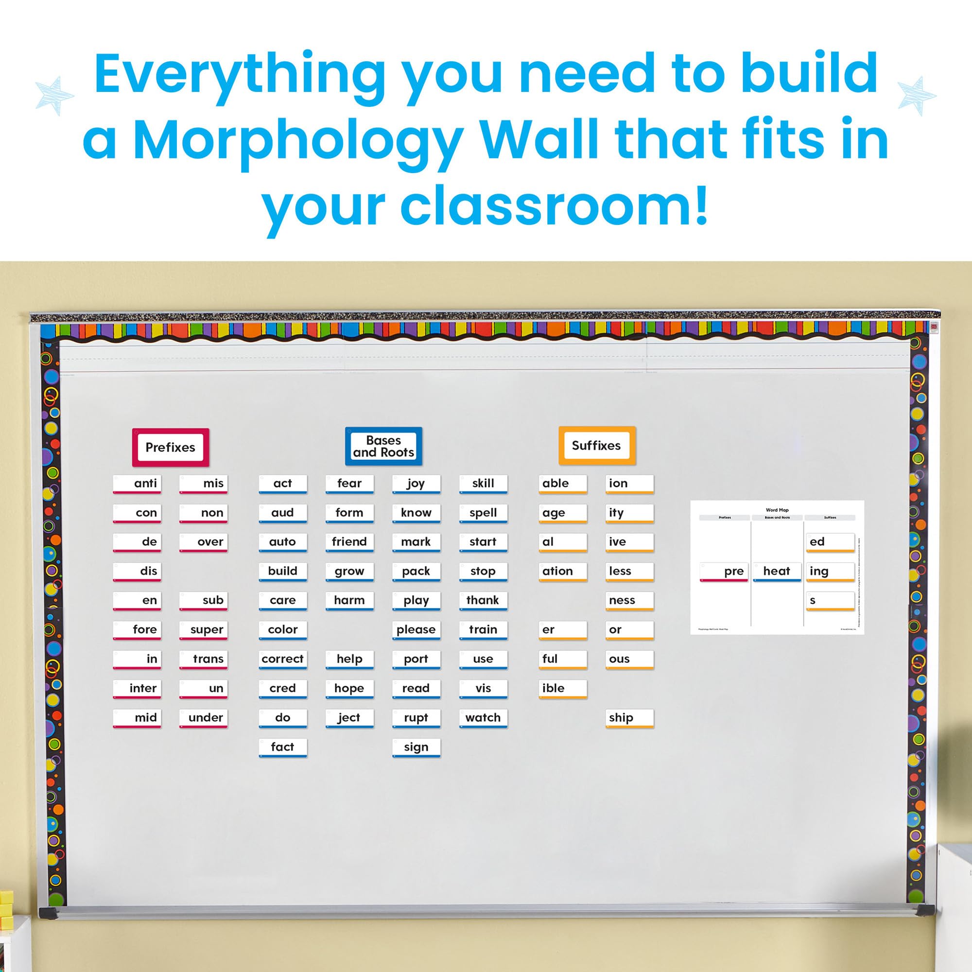 Foto 3 | Juego De Tarjetas De Pared Morphology Hand2mind Para Escuela Primaria - Venta Internacional.