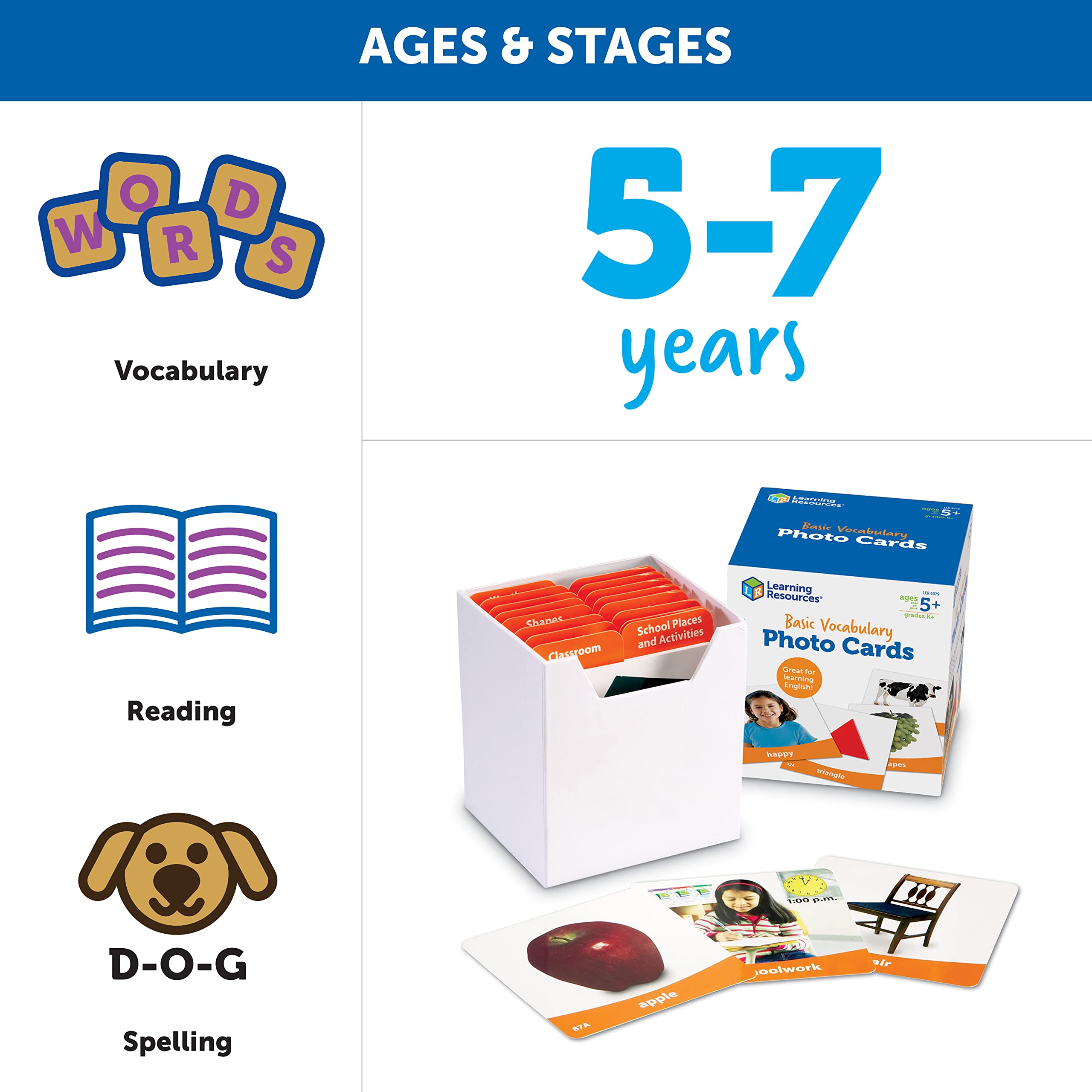 Foto 6 | Tarjetas Fotográficas Educativas Recursos De Aprendizaje Vocabulario Básico - Venta Internacional.
