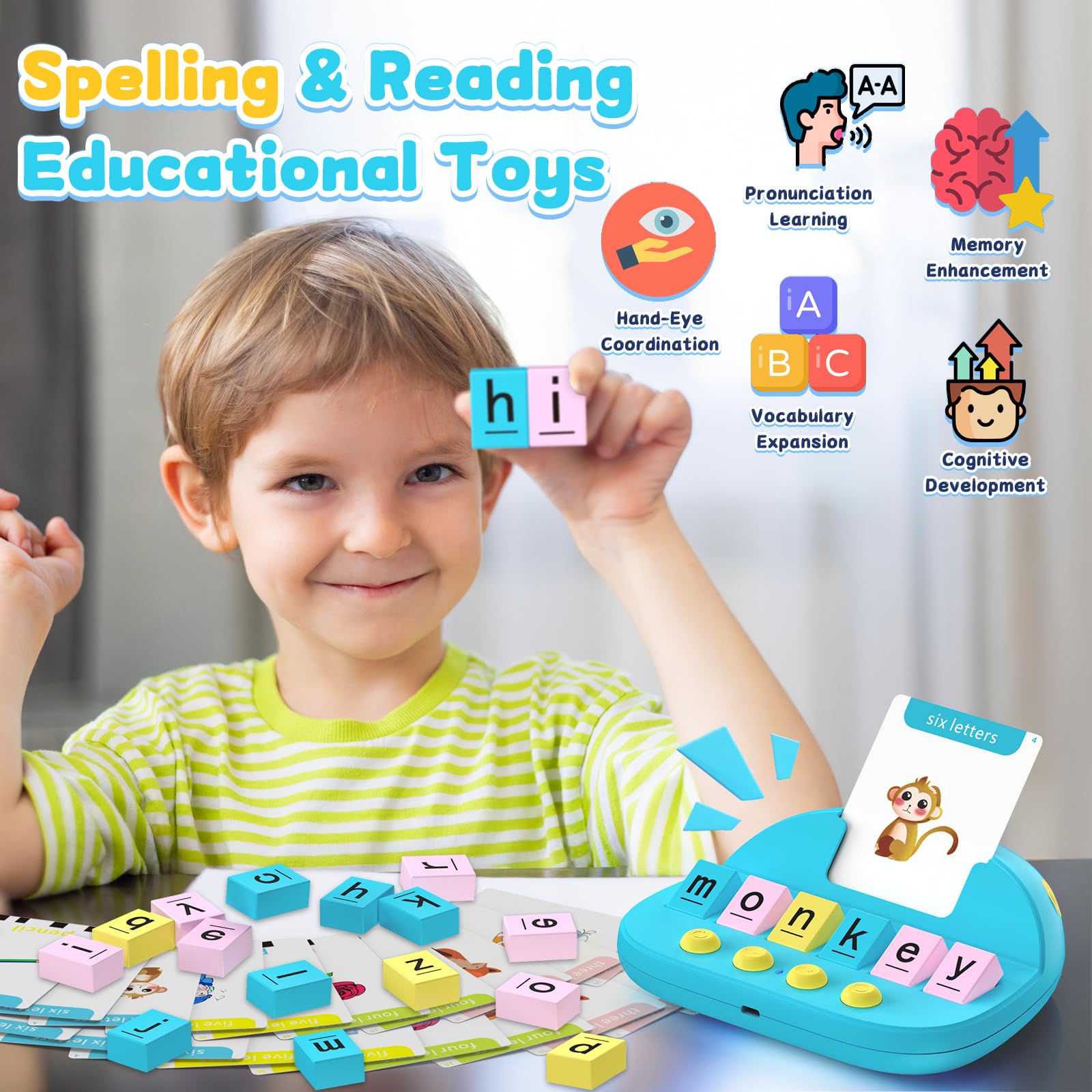 Foto 3 pulgar | Tarjetas Didácticas Fonéticas Homestec Para Niños Pequeños, 322 Palabras A Simple Vista - Venta Internacional.