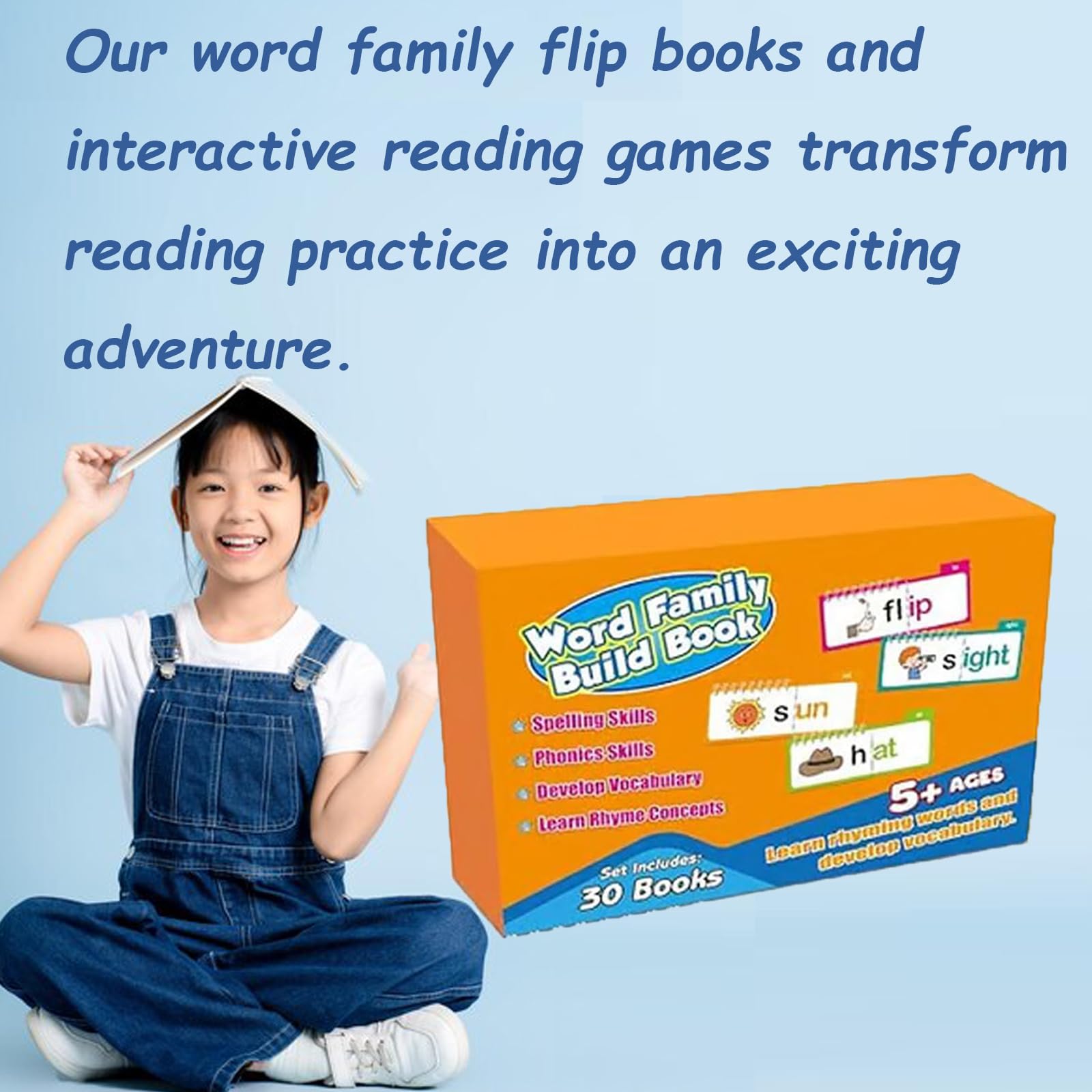 Foto 6 pulgar | Juego De 30 Libros Plegables Para Leer Y Rimar, Tarjetas Didácticas De Vocabulario Abc - Venta Internacional.
