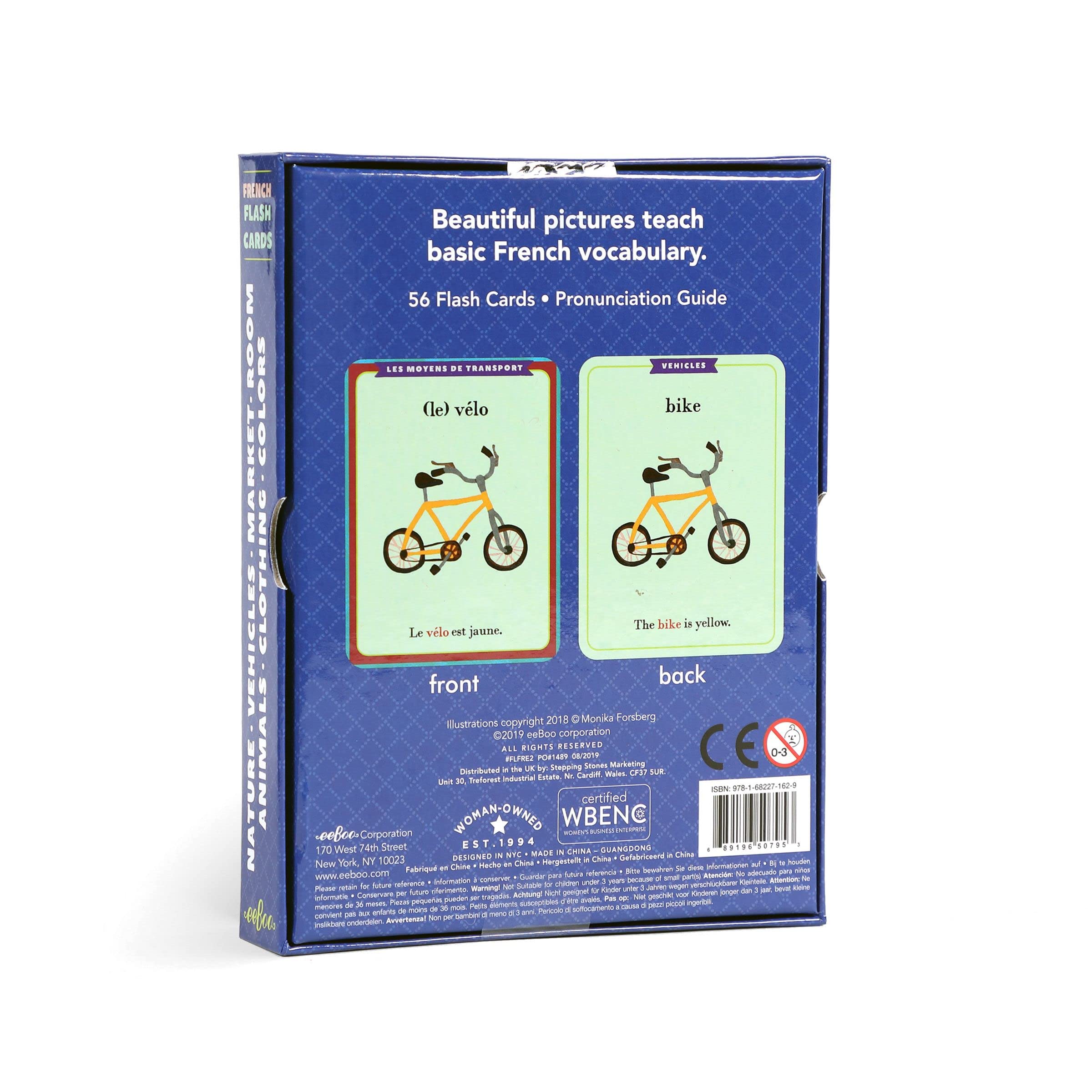 Foto 3 | Tarjetas Didácticas De Vocabulario En Francés Eeboo, 56 Tarjetas Para Mayores De 4 Años - Venta Internacional.