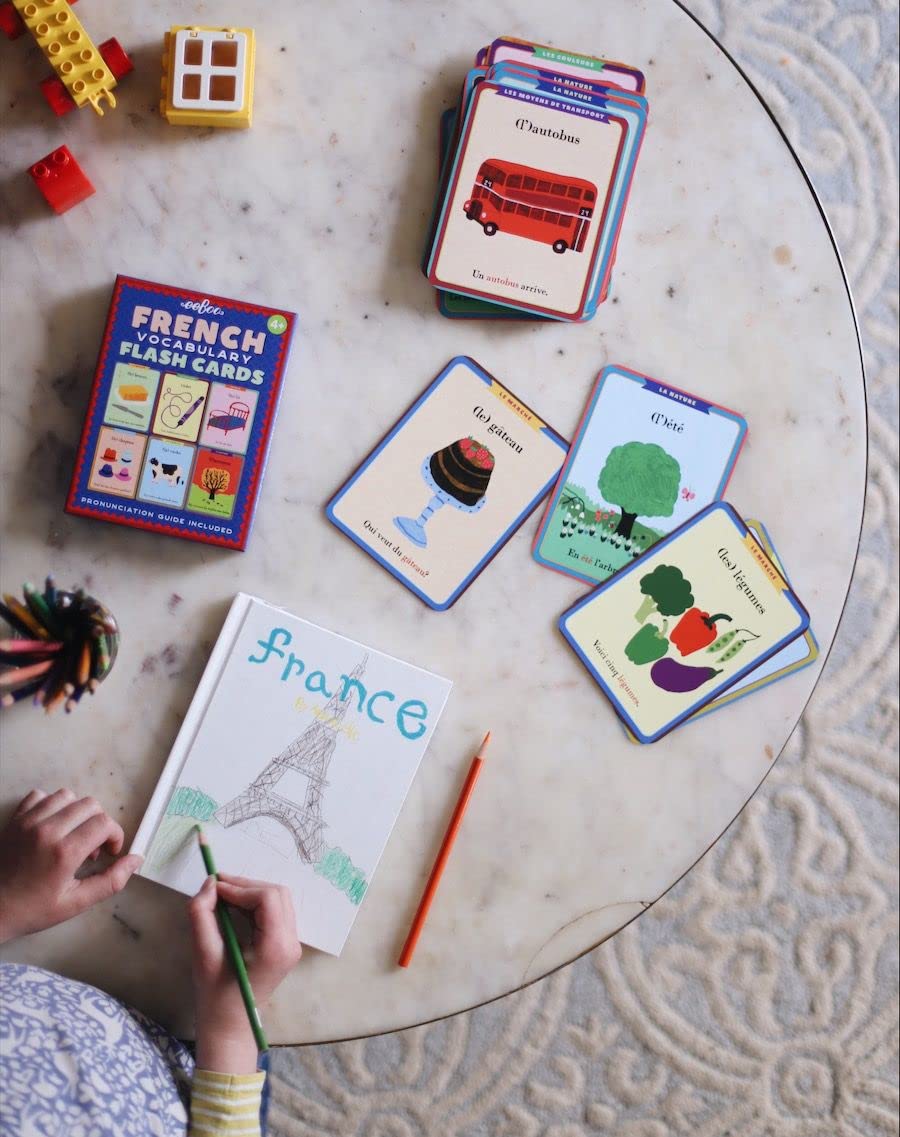 Foto 5 | Tarjetas Didácticas De Vocabulario En Francés Eeboo, 56 Tarjetas Para Mayores De 4 Años - Venta Internacional.
