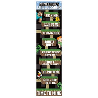 Foto 1 | Banner De Aula Eureka Minecraft Life Lessons 30 X 114 Cm - Venta Internacional.