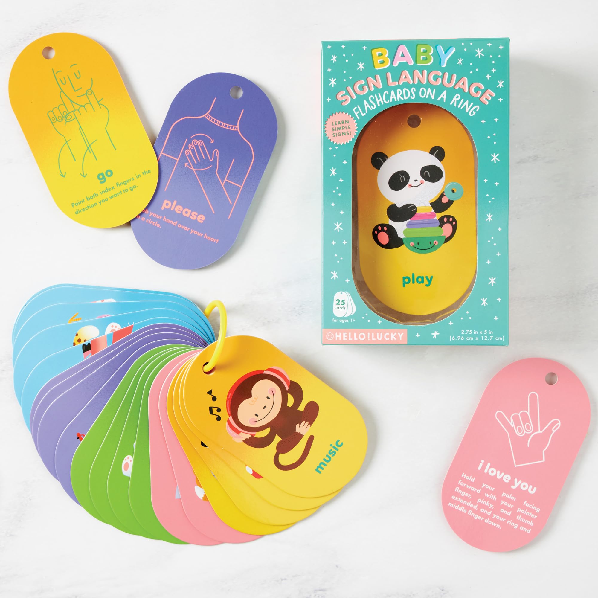Foto 5 | Flash Cards C.r. Gibson ¡hola! Signo Con Las Primeras Palabras De Lucky Baby - Venta Internacional.