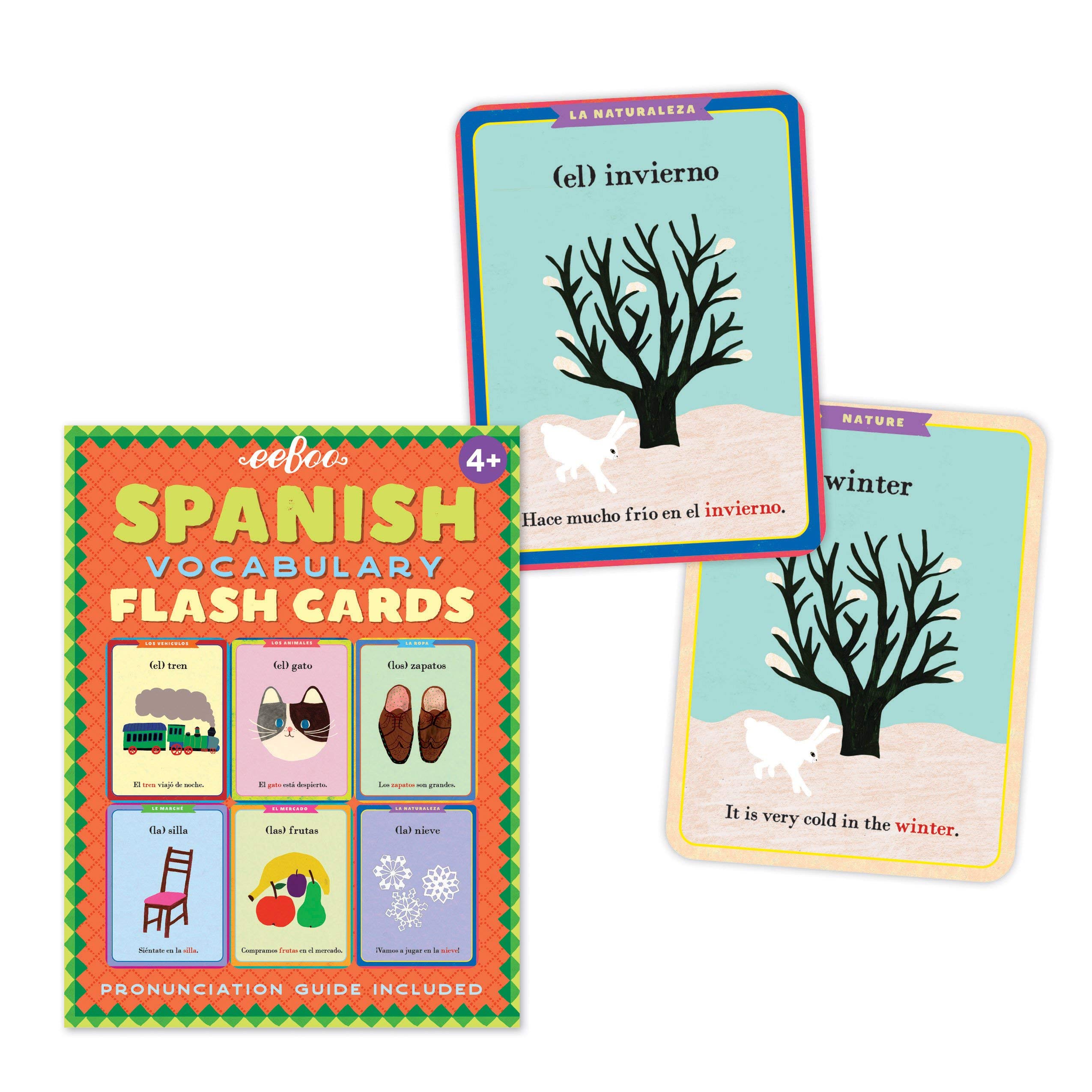 Foto 2 | Tarjetas Didácticas Eeboo Vocabulario En Español Para Niños Mayores De 4 Años - Venta Internacional.