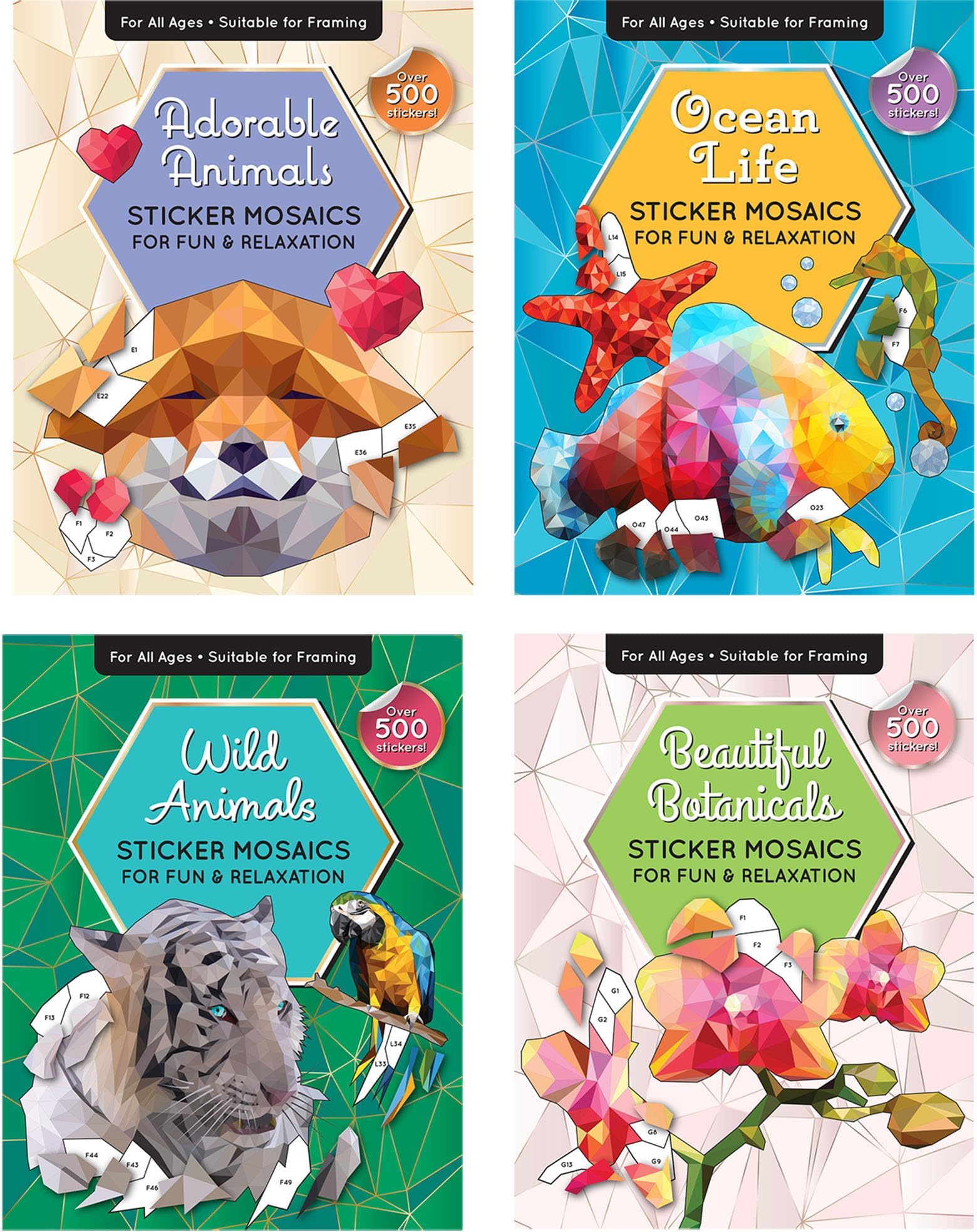 Juego De Libros Con Pegatinas Por Números Papp, Pegatinas Con Mosaicos Para Todas Las Edades - Venta Internacional.