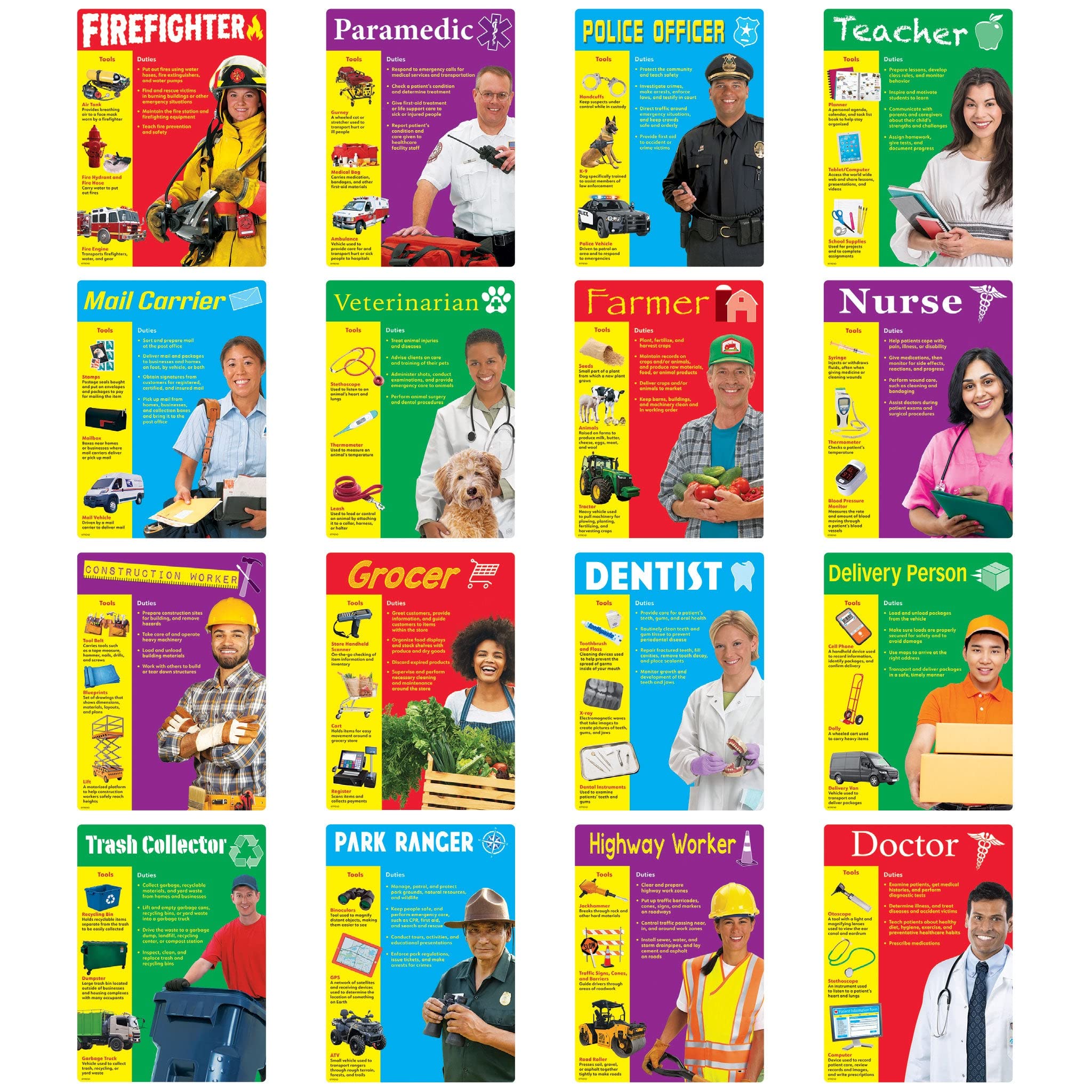 Foto 5 pulgar | Set De Aprendizaje Trend Community Helpers 16 Piezas - Venta Internacional.