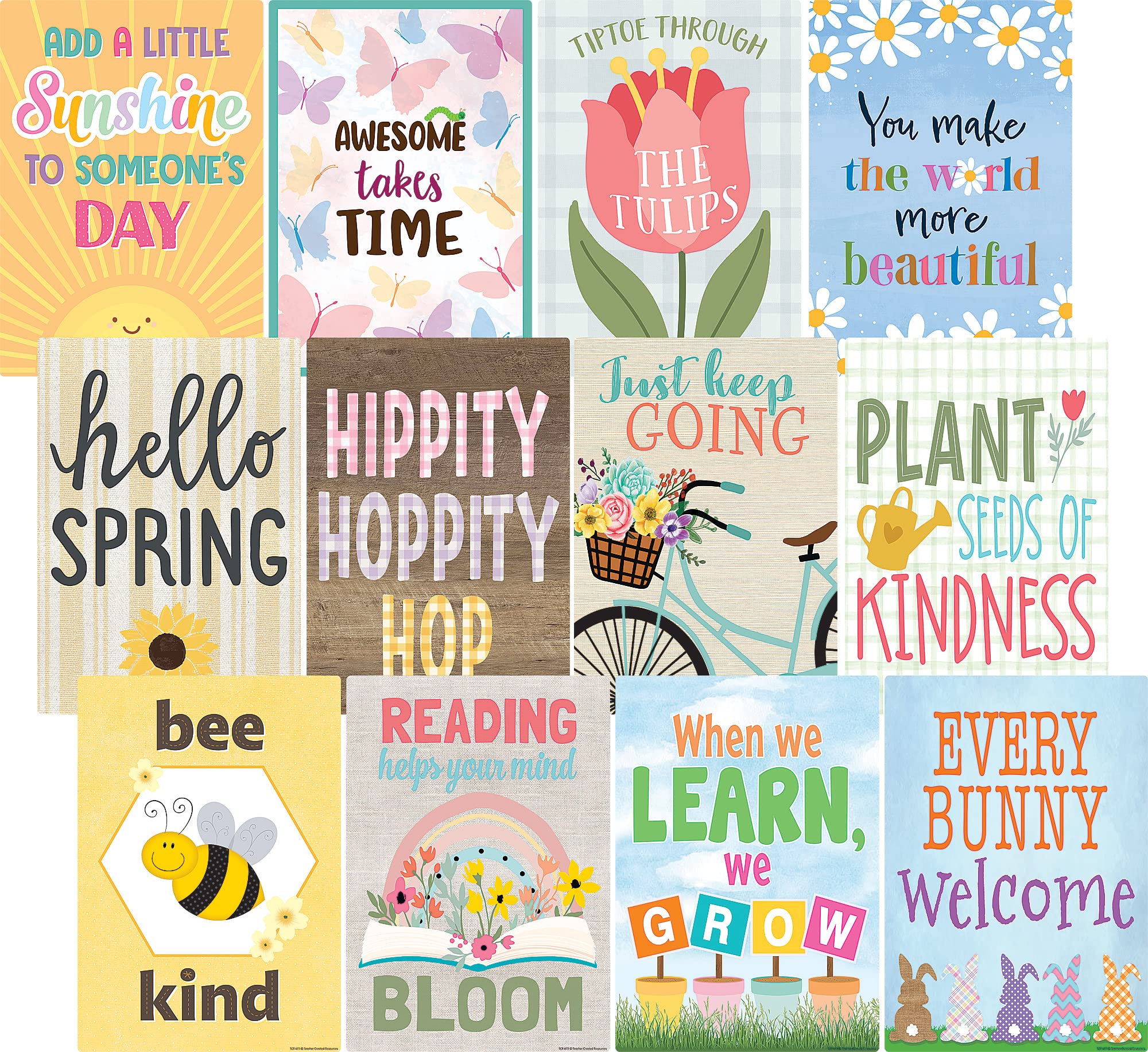 Foto 1 | Paquete De Pósteres De Recursos Creados Por El Profesor Spring, 11 X 40 Cm X 12 - Venta Internacional.