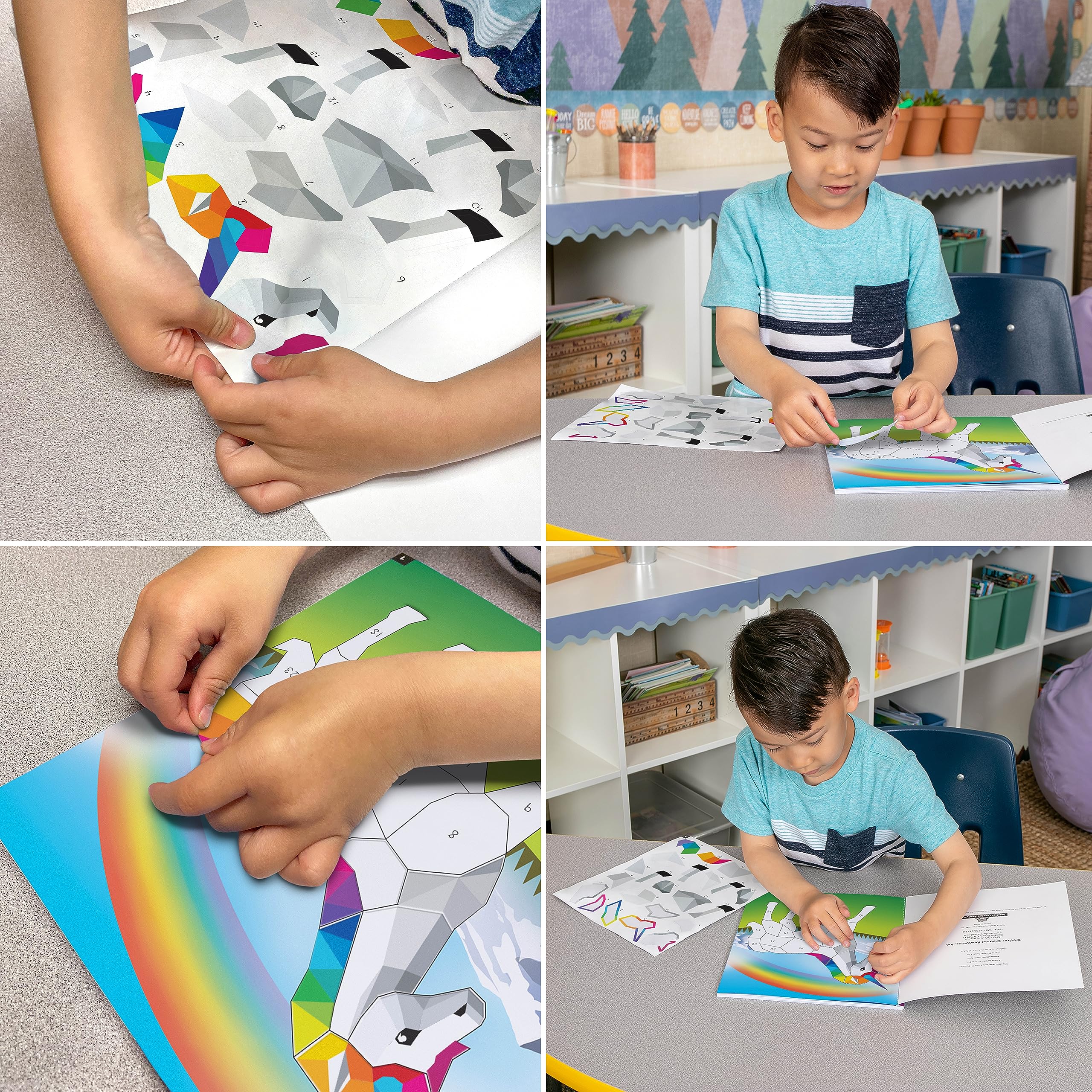 Foto 5 | Libro De Rompecabezas Con Pegatinas, Recursos Creados Por El Profesor, Criaturas Mágicas - Venta Internacional.