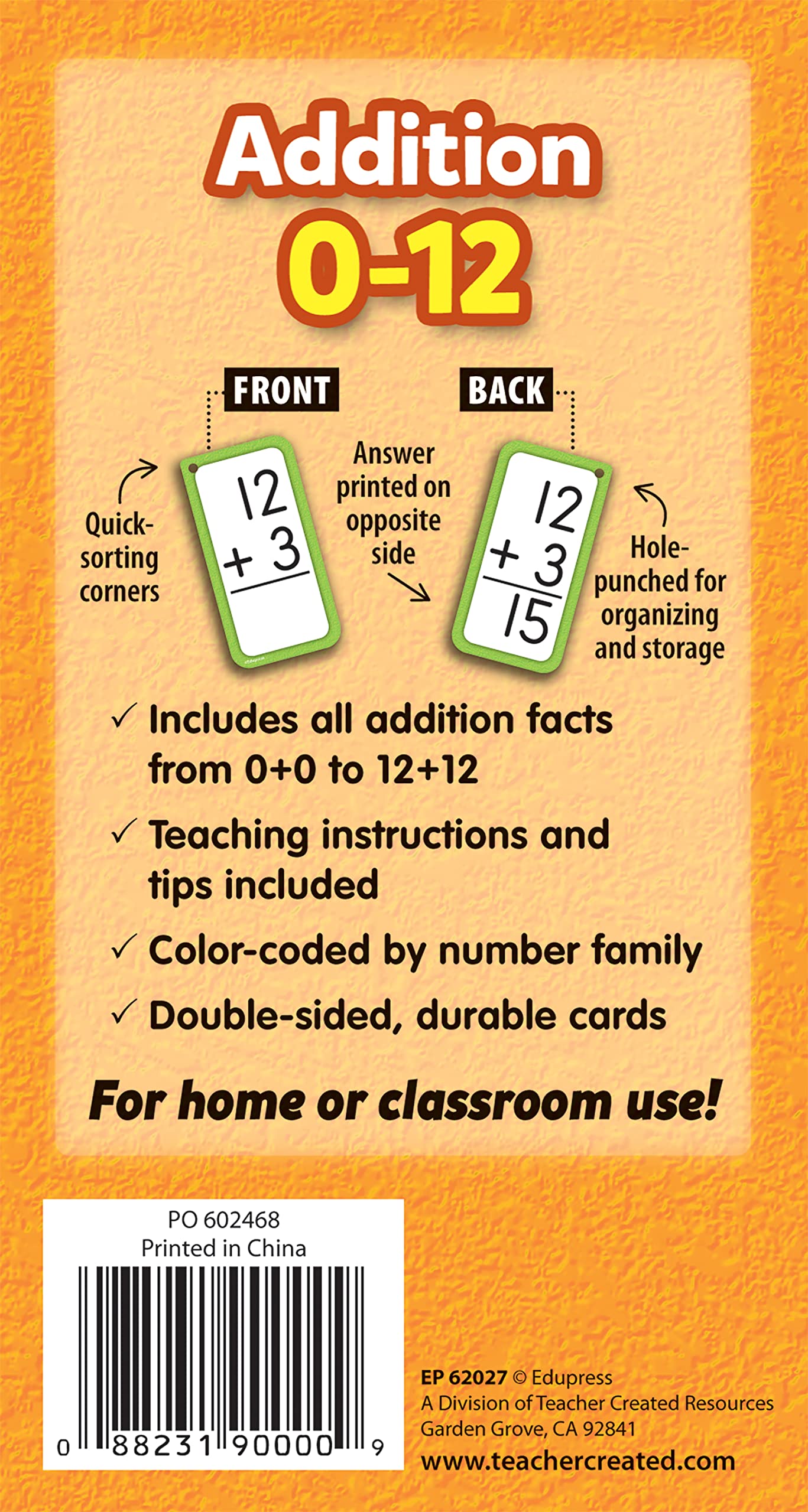 Foto 6 | Flash Cards Edupress™ Addition Todos Los Datos Del 0 Al 12 - Venta Internacional.