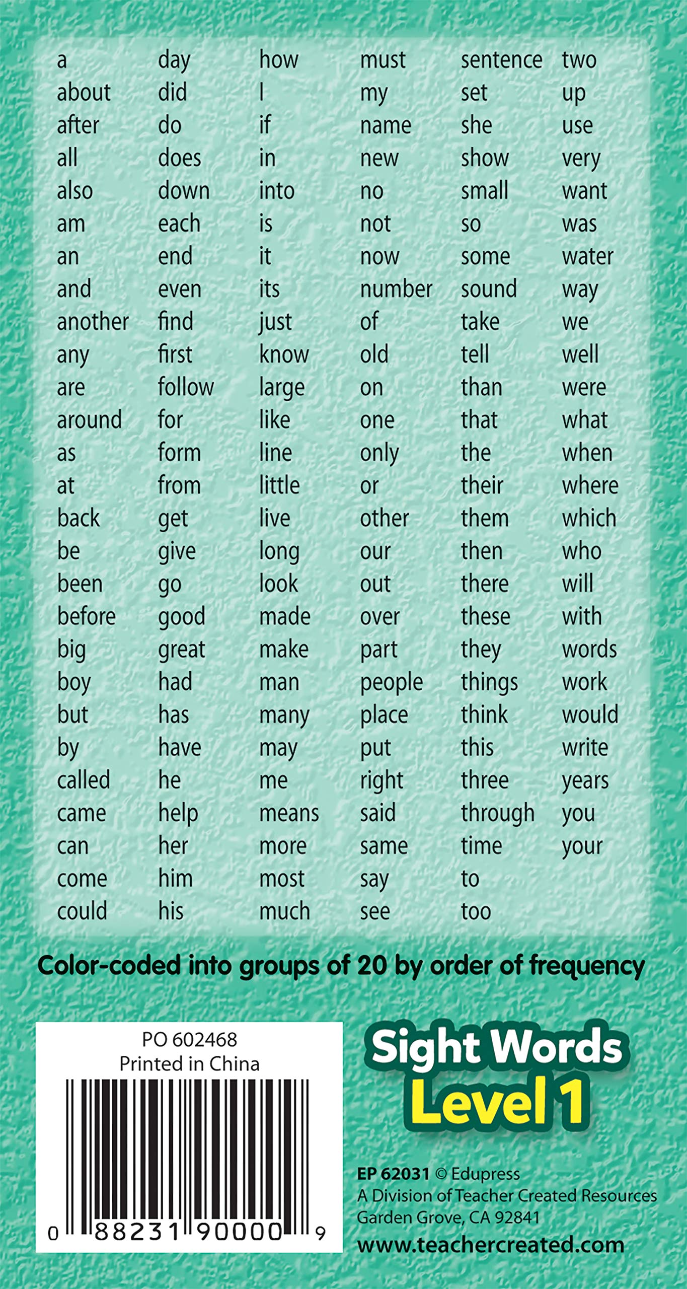 Foto 7 pulgar | Flash Cards Edupress Sight Words De Nivel 1 Con 170 Tarjetas - Venta Internacional.
