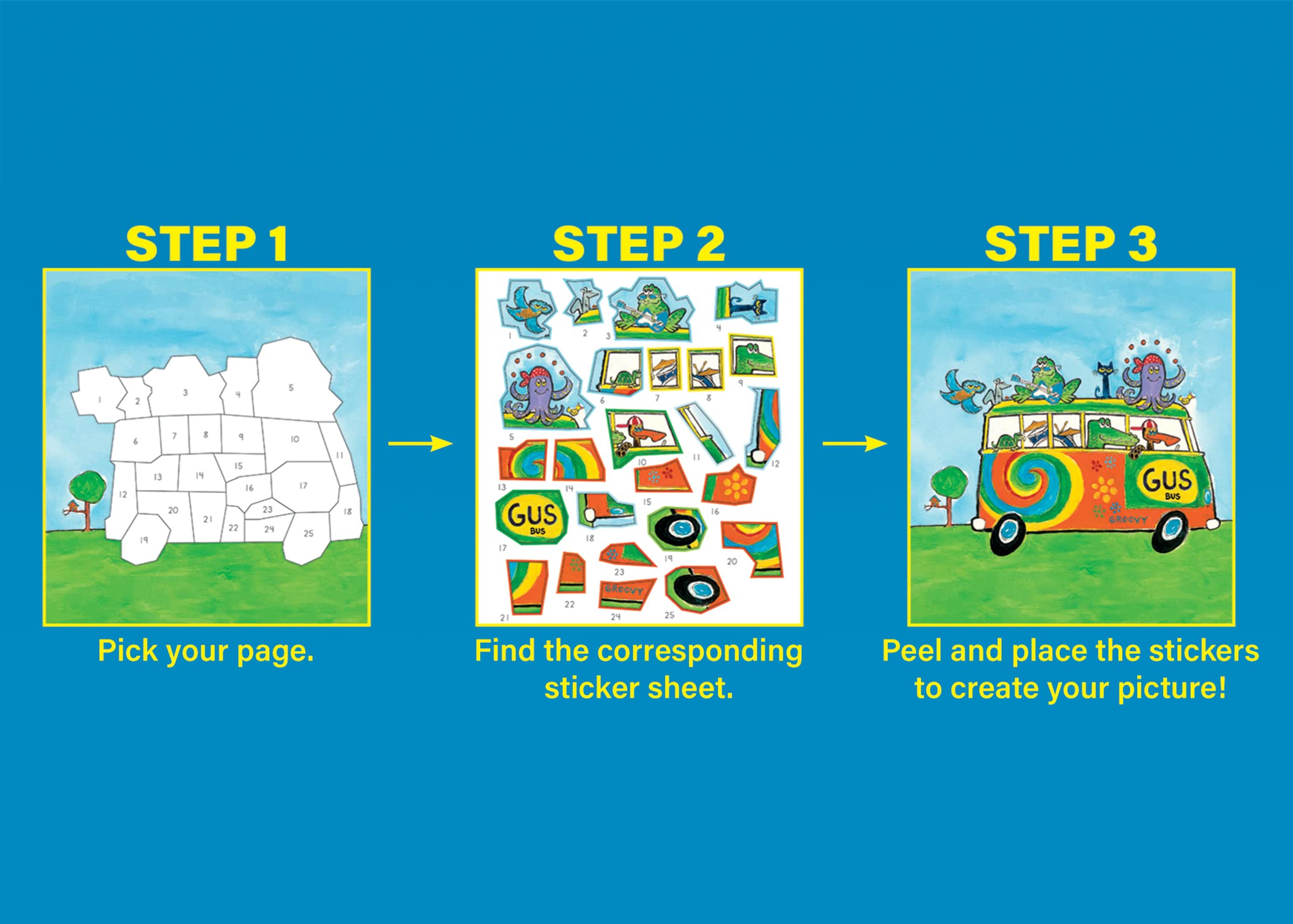 Foto 2 | Libro De Rompecabezas Con Pegatinas, Recursos Creados Por El Profesor Pete The Cat - Venta Internacional.
