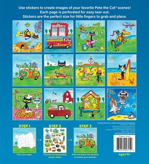 Foto 4 | Libro De Rompecabezas Con Pegatinas, Recursos Creados Por El Profesor Pete The Cat - Venta Internacional.