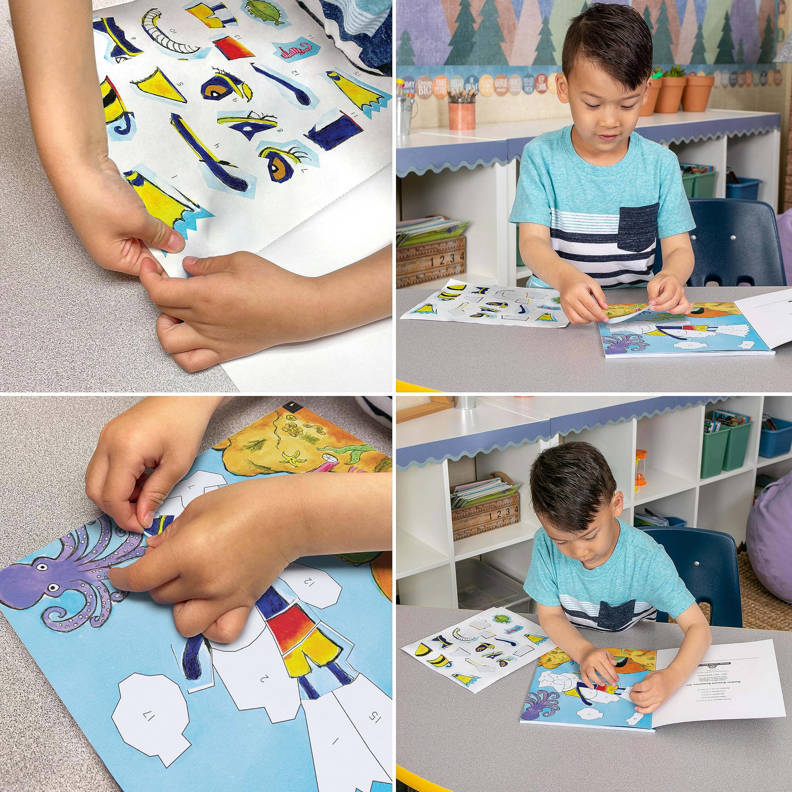 Foto 5 | Libro De Rompecabezas Con Pegatinas, Recursos Creados Por El Profesor Pete The Cat - Venta Internacional.