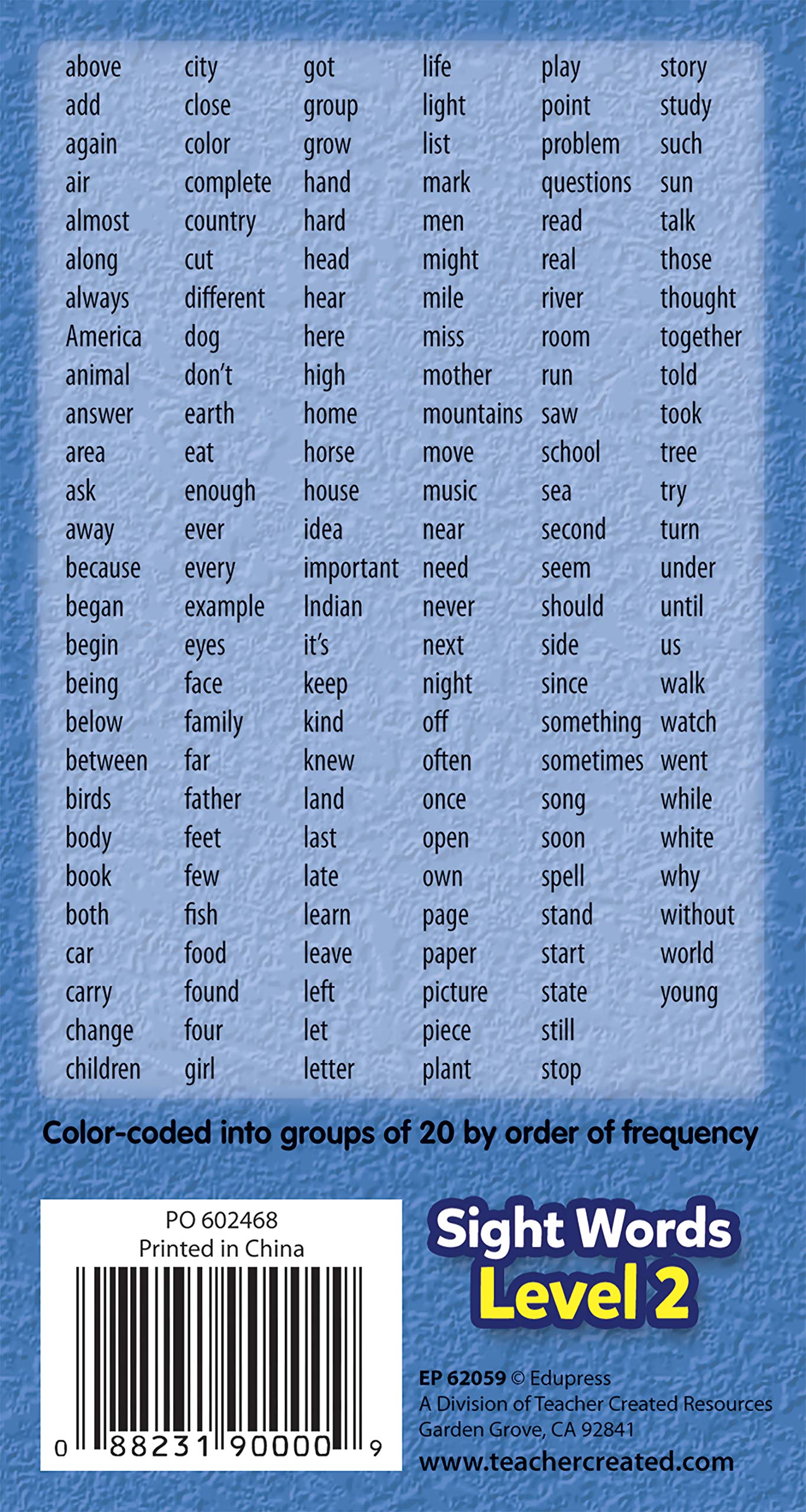 Foto 7 pulgar | Flash Cards Edupress Sight Words De Nivel 2 Con 170 Tarjetas - Venta Internacional.