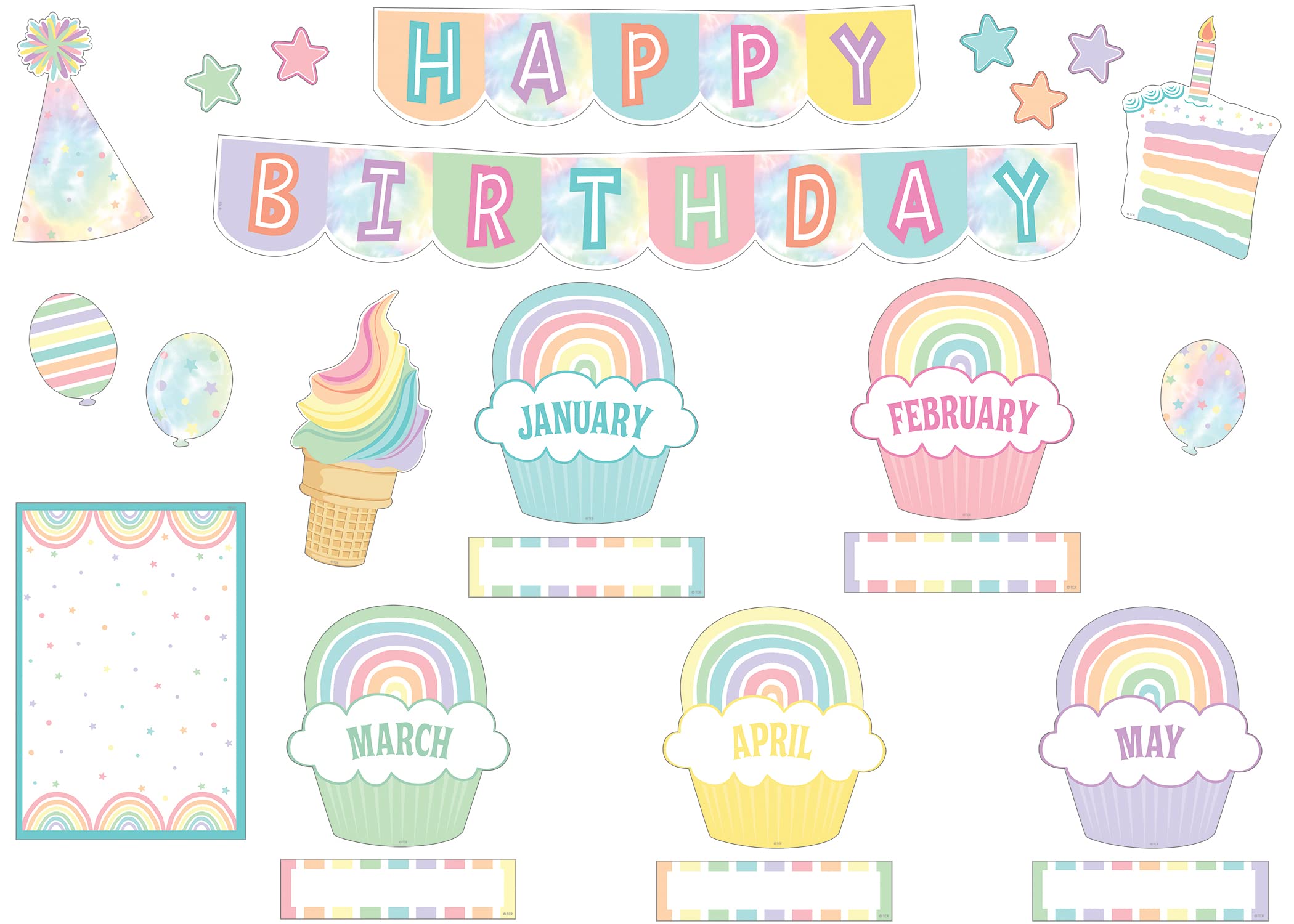 Set De Tablones De Anuncios, Recursos Creados Por Maestros, Pastel Pop - Venta Internacional.