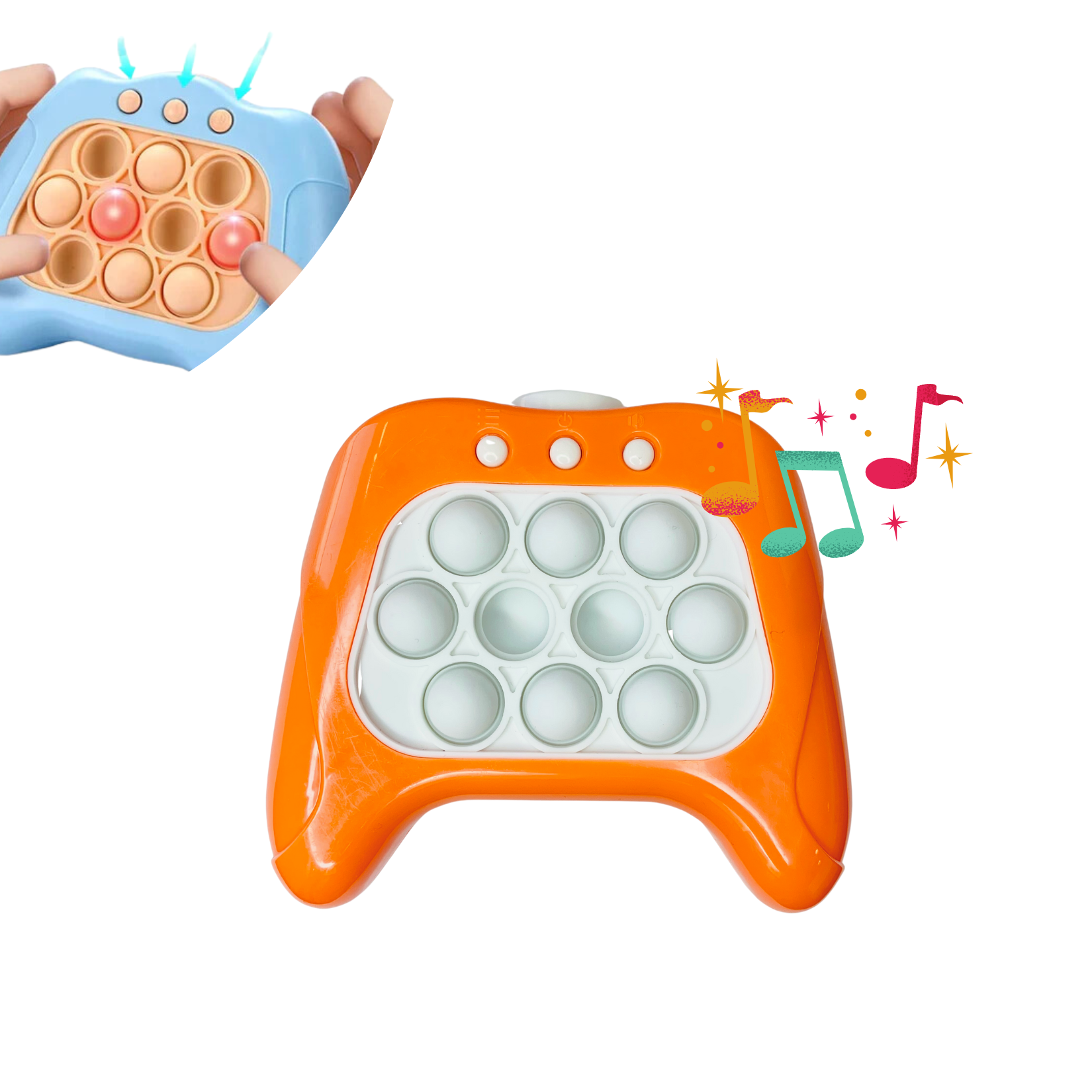 Juego Quick Push Pop It Consola de Respuesta Rápida Sensorial Naranja