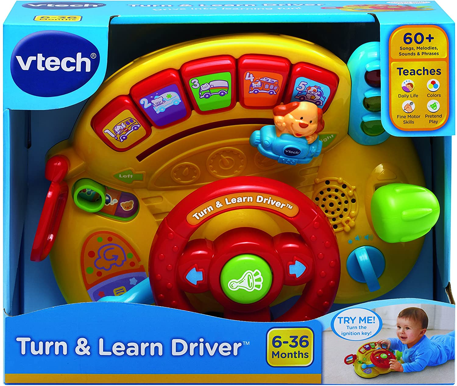 Foto 6 pulgar | Volante de Aprendizaje Vtech Turn And Learn Amarillo