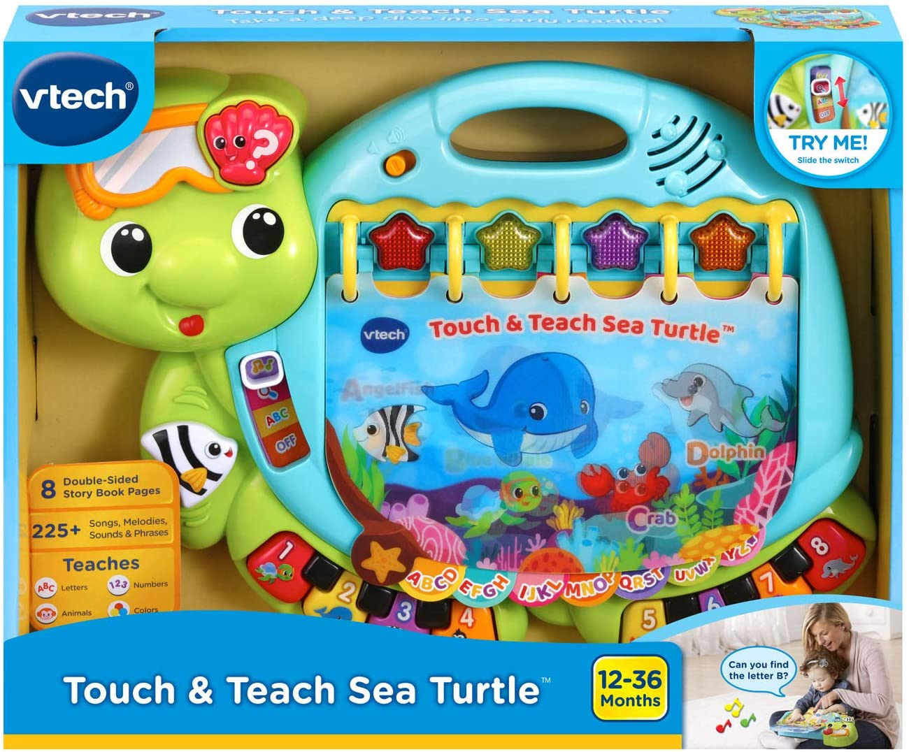 Foto 7 pulgar | Libro Interactivo de Aprendizaje de Tortugas Marinas Vtech Touch and Teach