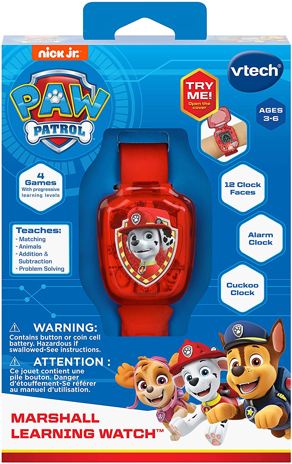 Foto 6 pulgar | Venta Internacional - Reloj interactivo Paw Patrol Marshall Learning Watch de Vtech