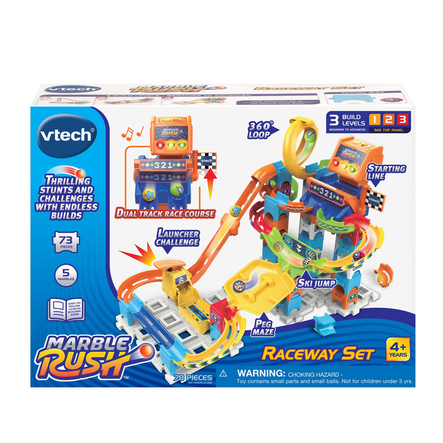 Foto 9 pulgar | Venta Internacional - Set Toy Vtech Marble Rush Raceway Con 73 Piezas De Construcción