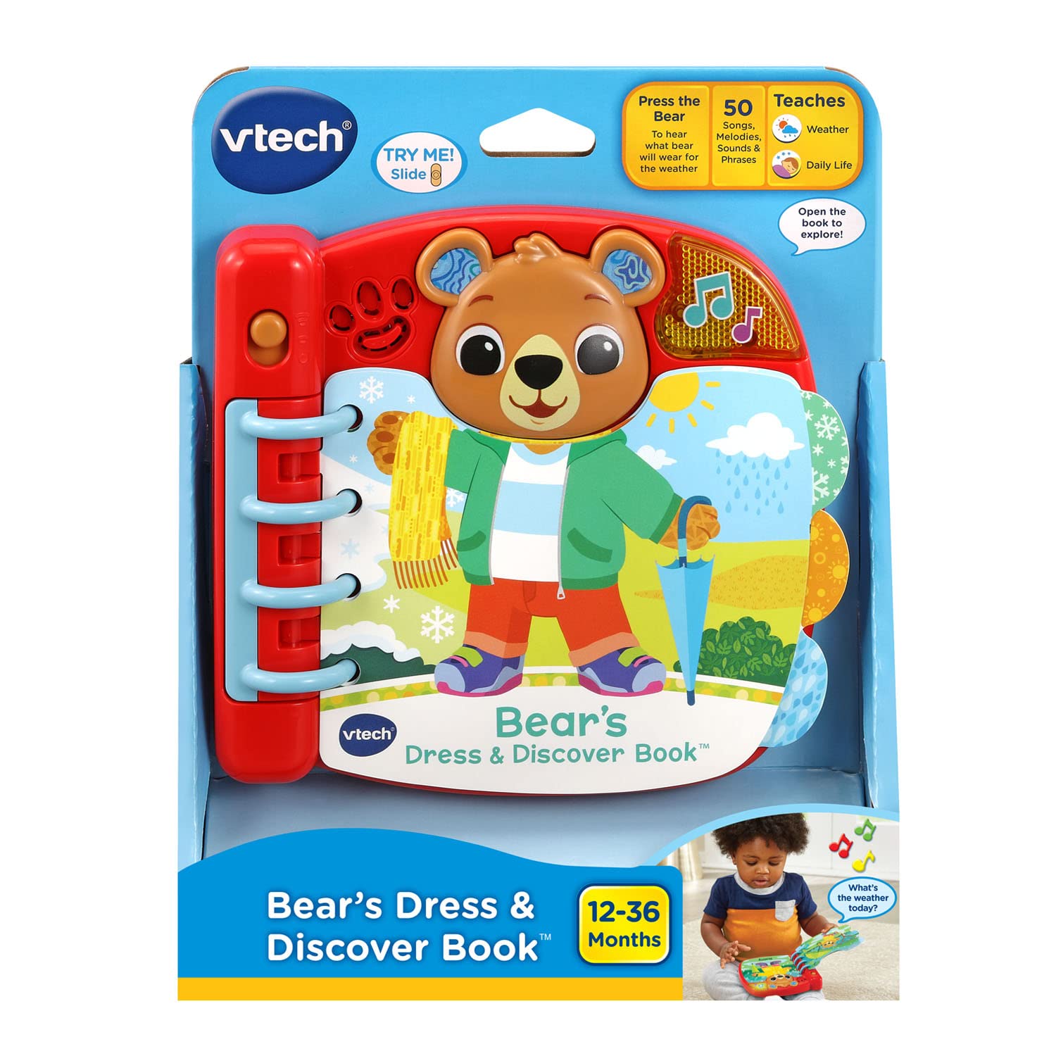 Foto 8 pulgar | Venta Internacional - Libro Musical VTech Bear's Dress and Discover +12 Meses