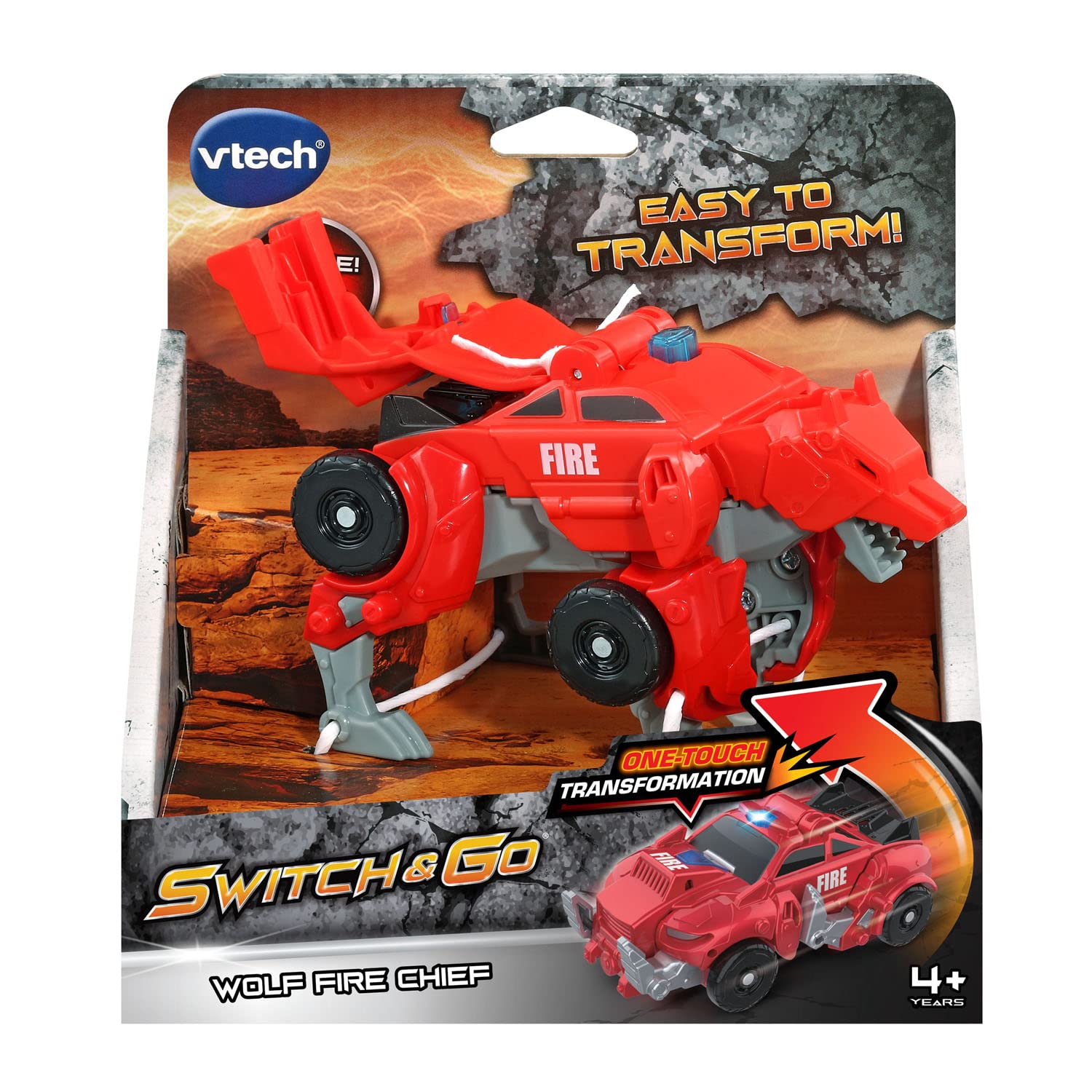 Foto 8 pulgar | Venta Internacional - Coche Rojo Toy VTech Switch and Go Wolf Fire Chief