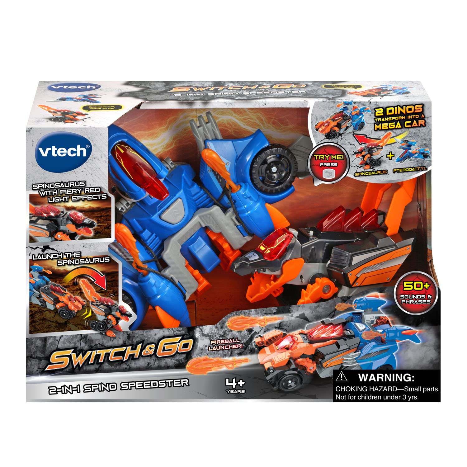 Foto 7 | Venta Internacional - Toy Vtech Switch And Go Spino Speedster 2 En 1 Para Niños Mayores De 4 Años