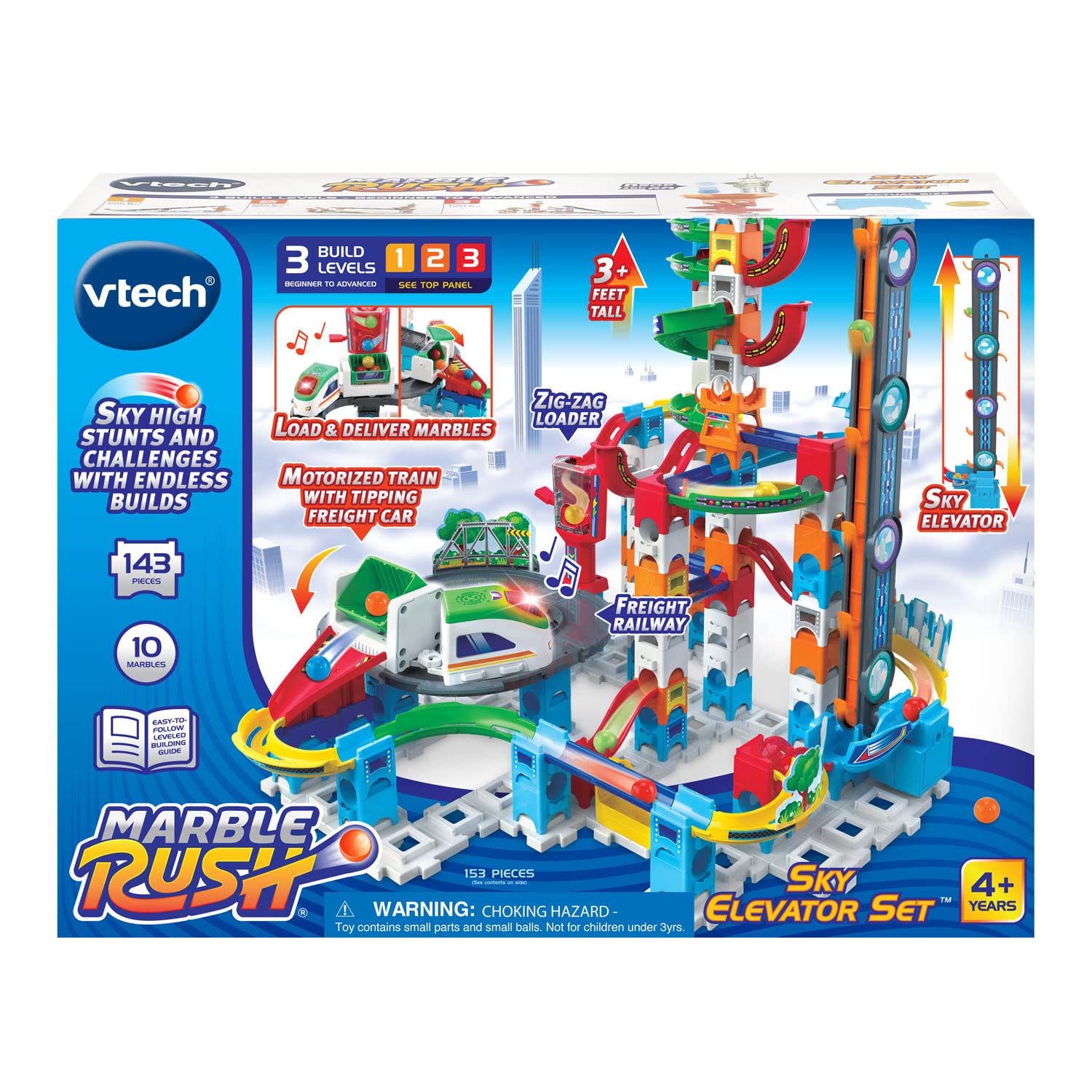 Foto 8 pulgar | Venta Internacional - Set De Elevadores Marble Run Toy Vtech Marble Rush Sky, 153 Piezas