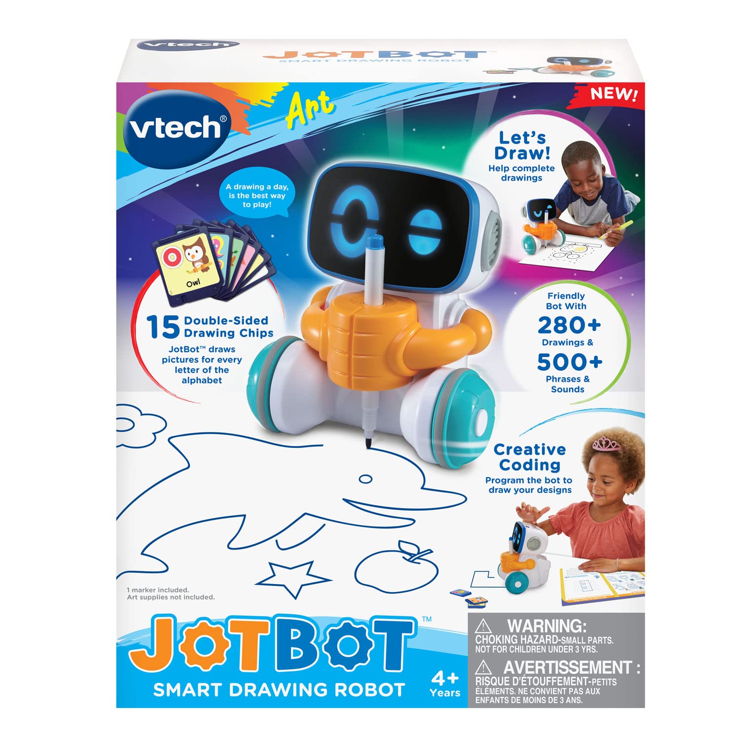 Foto 7 | Venta Internacional - Robot De Dibujo Vtech Jotbot Con Más De 280 Actividades, Más De 4 Años