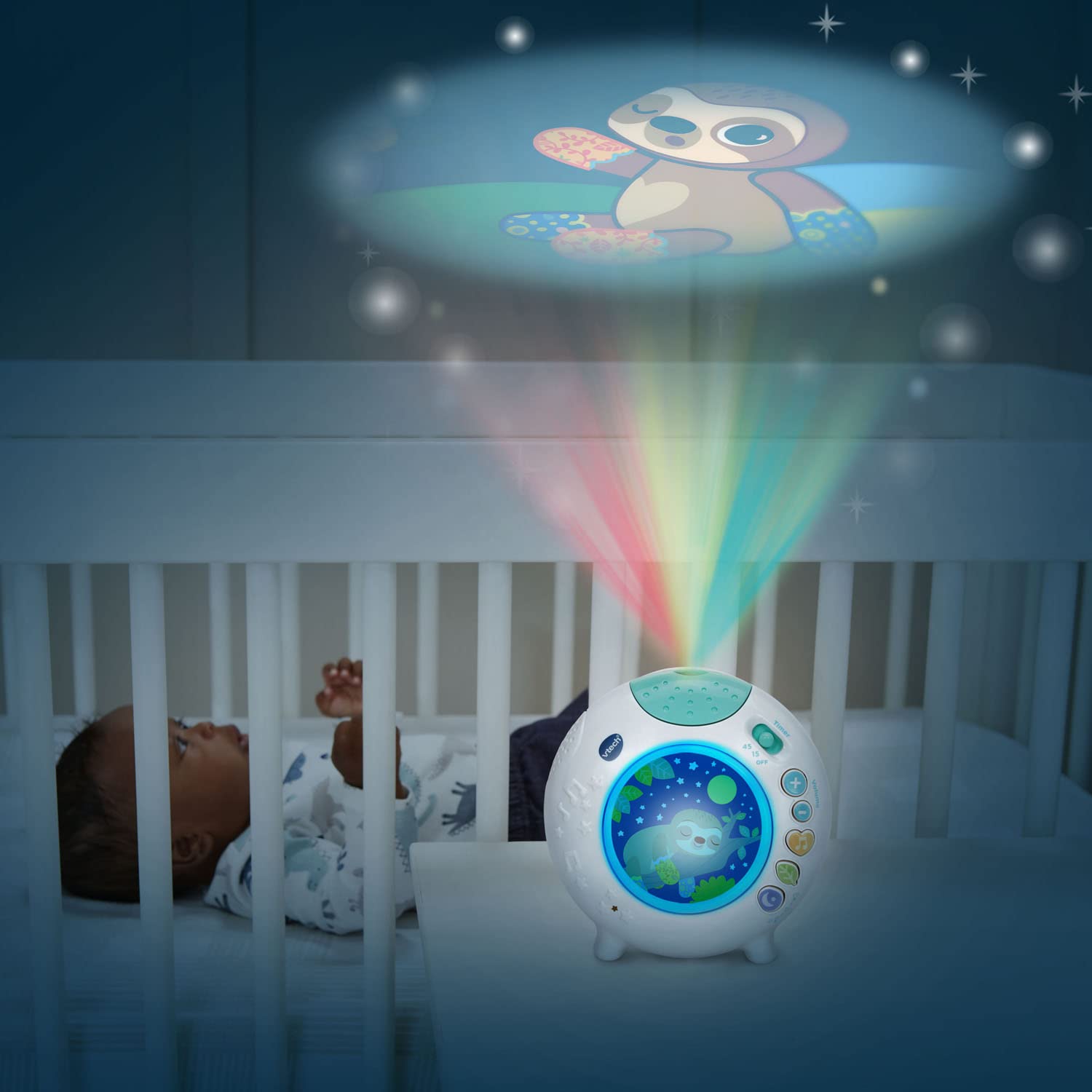 Foto 7 pulgar | Venta Internacional - Proyector De Luz Nocturna Vtech Soothing Slumbers Sloth Con Sonido