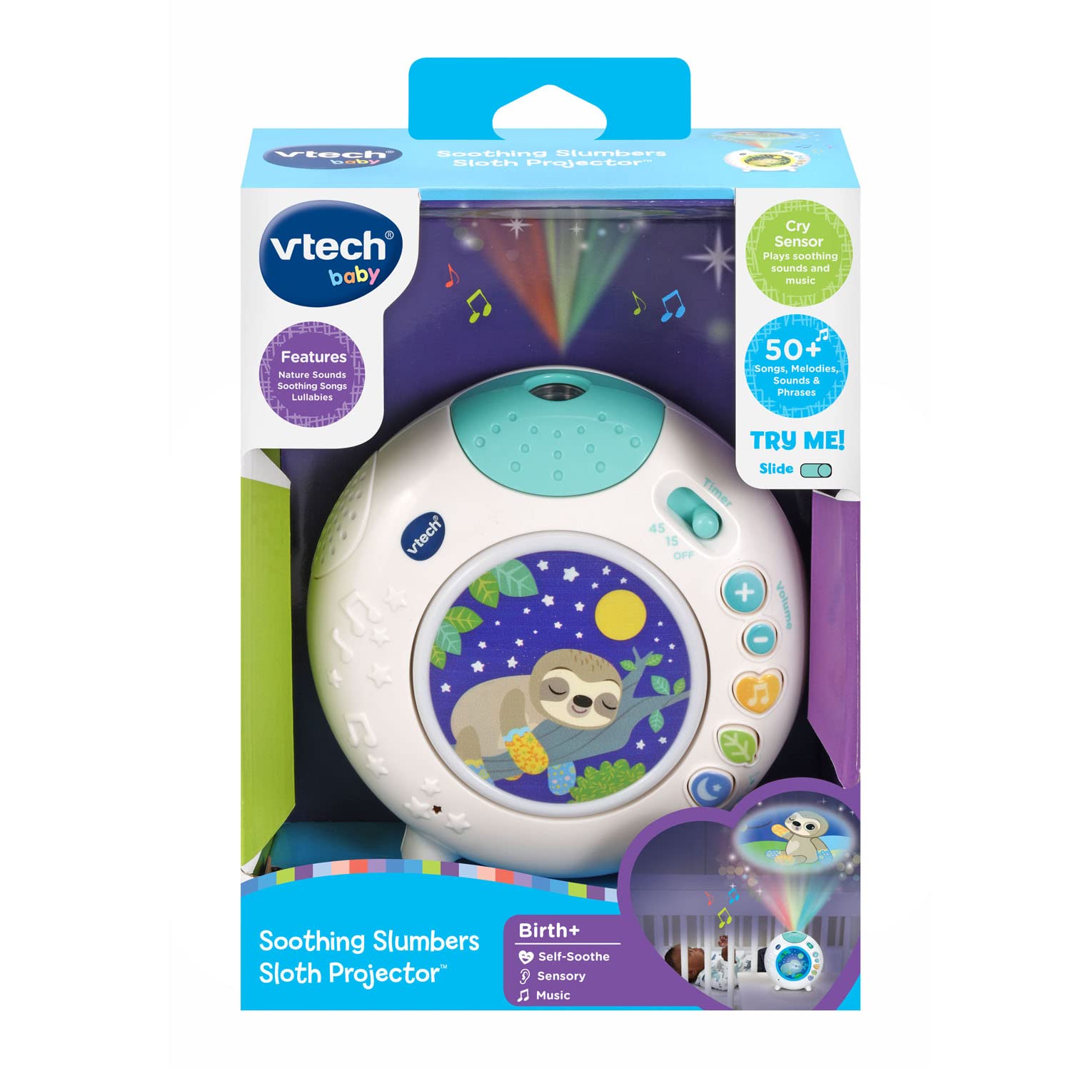 Foto 8 pulgar | Venta Internacional - Proyector De Luz Nocturna Vtech Soothing Slumbers Sloth Con Sonido