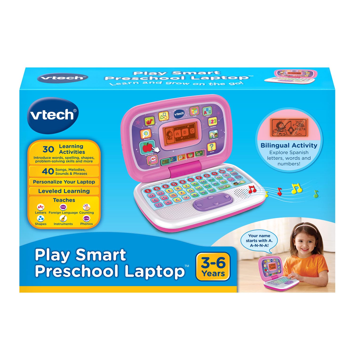 Foto 8 pulgar | Venta Internacional - Portátil De Juguete Vtech Play Smart Preschool, Rosa