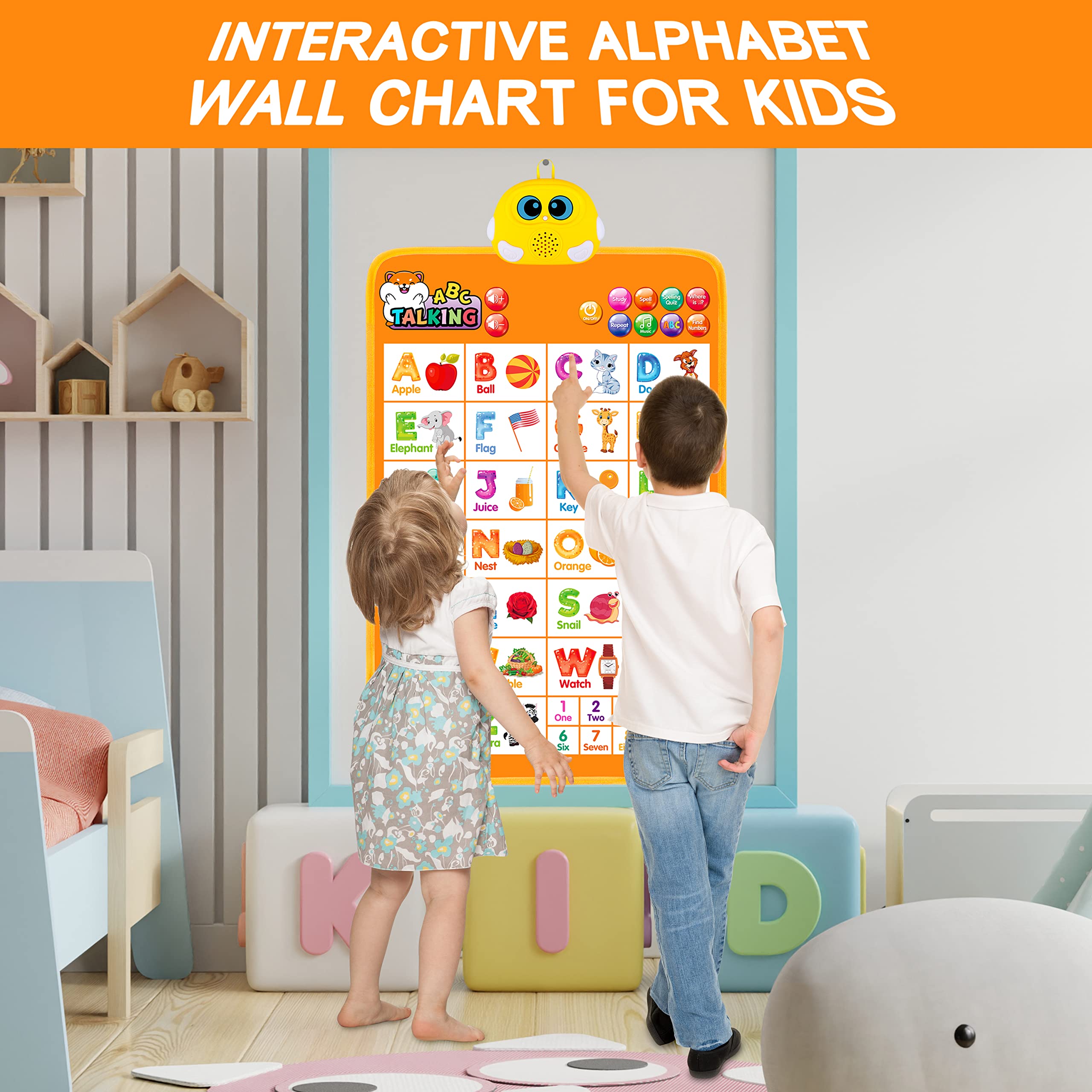 Foto 7 pulgar | Venta Internacional - Gráfico De Pared Interactivo Con El Alfabeto Zhvv Talking Abc Toy Kids