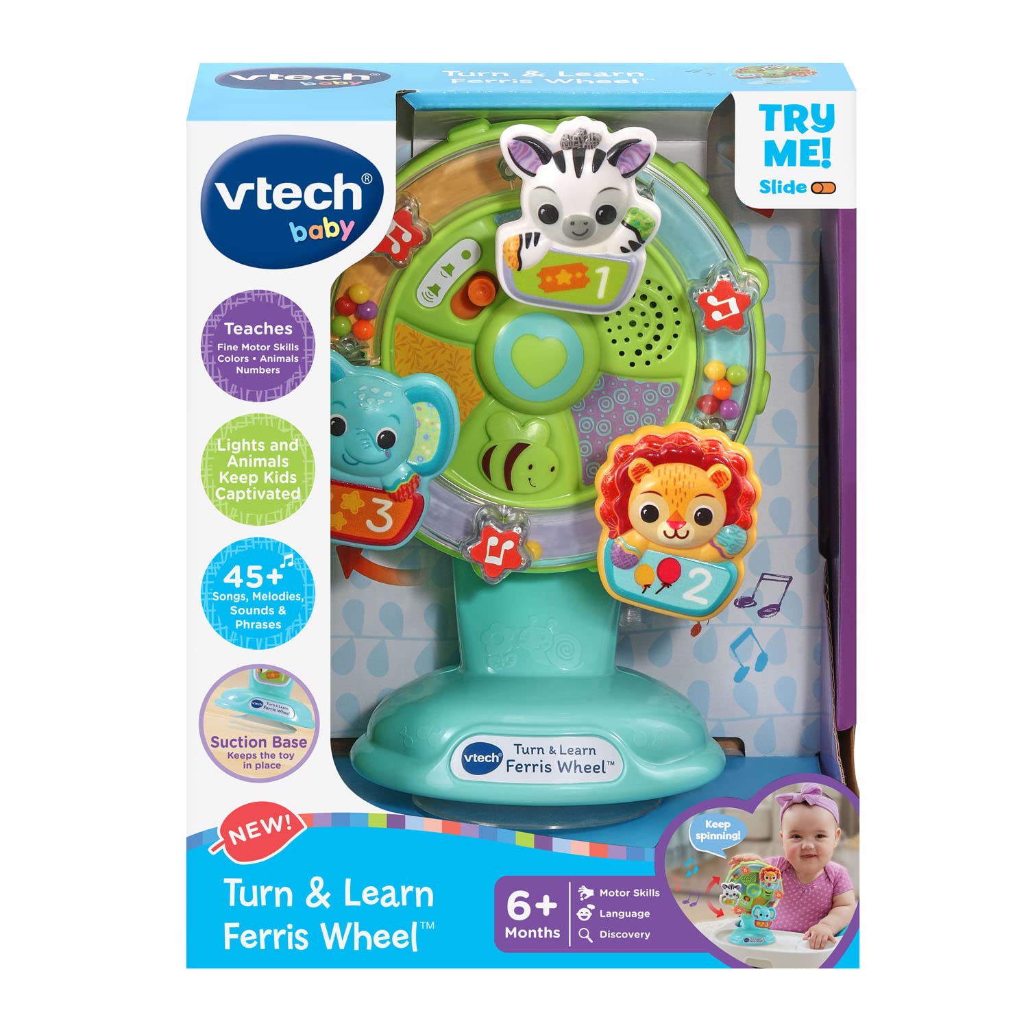 Foto 7 pulgar | Noria Toy Vtech Turn And Learn Durante Más De 6 Meses Con Sonido - Venta Internacional.