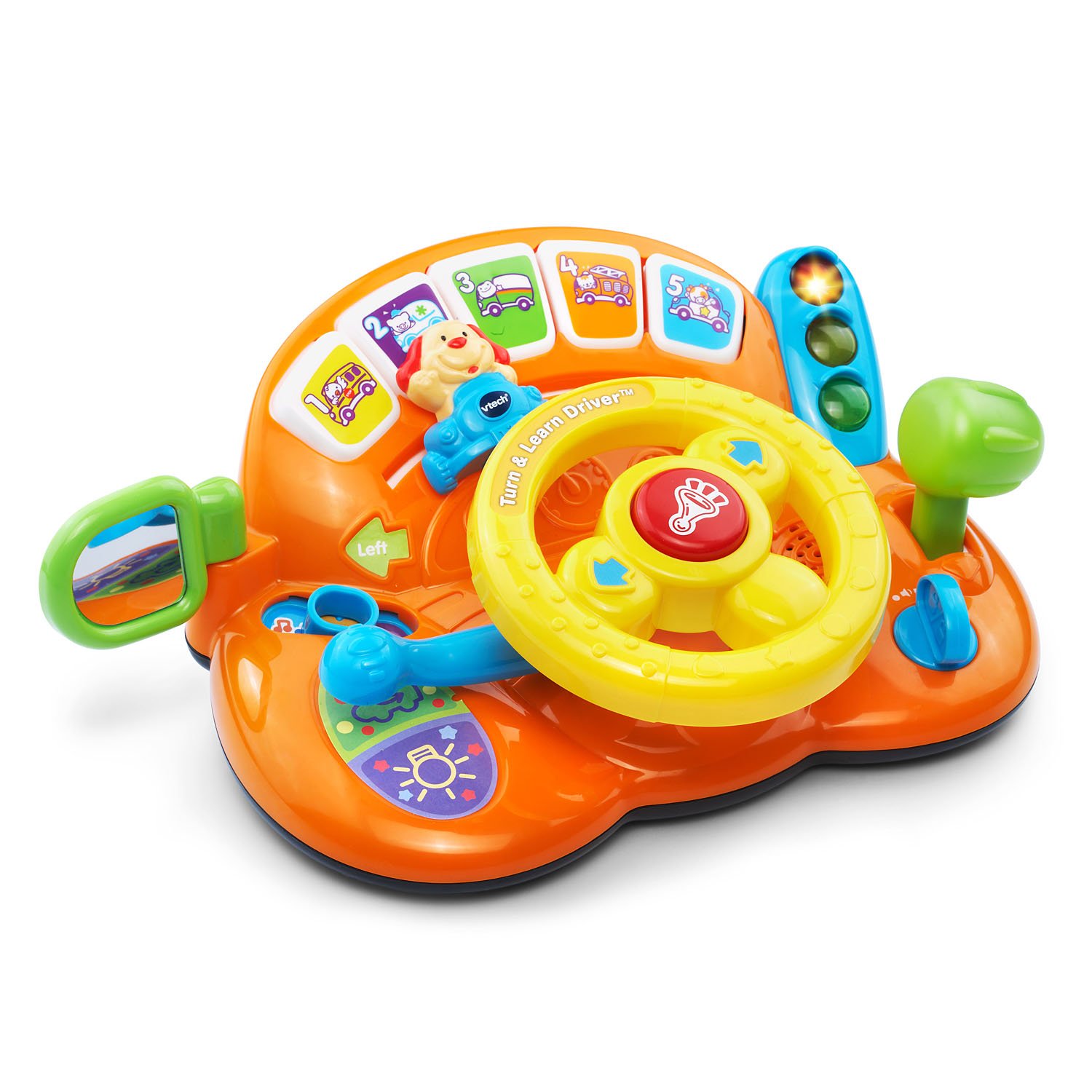 Conductor Toy Vtech Turn And Learn Con Sonidos De Animales Y Vehículos - Venta Internacional.