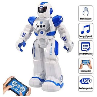 Foto 2 | Robot De Control Remoto Inteligente Para Niños, Robot Programable, Azul - Venta Internacional.