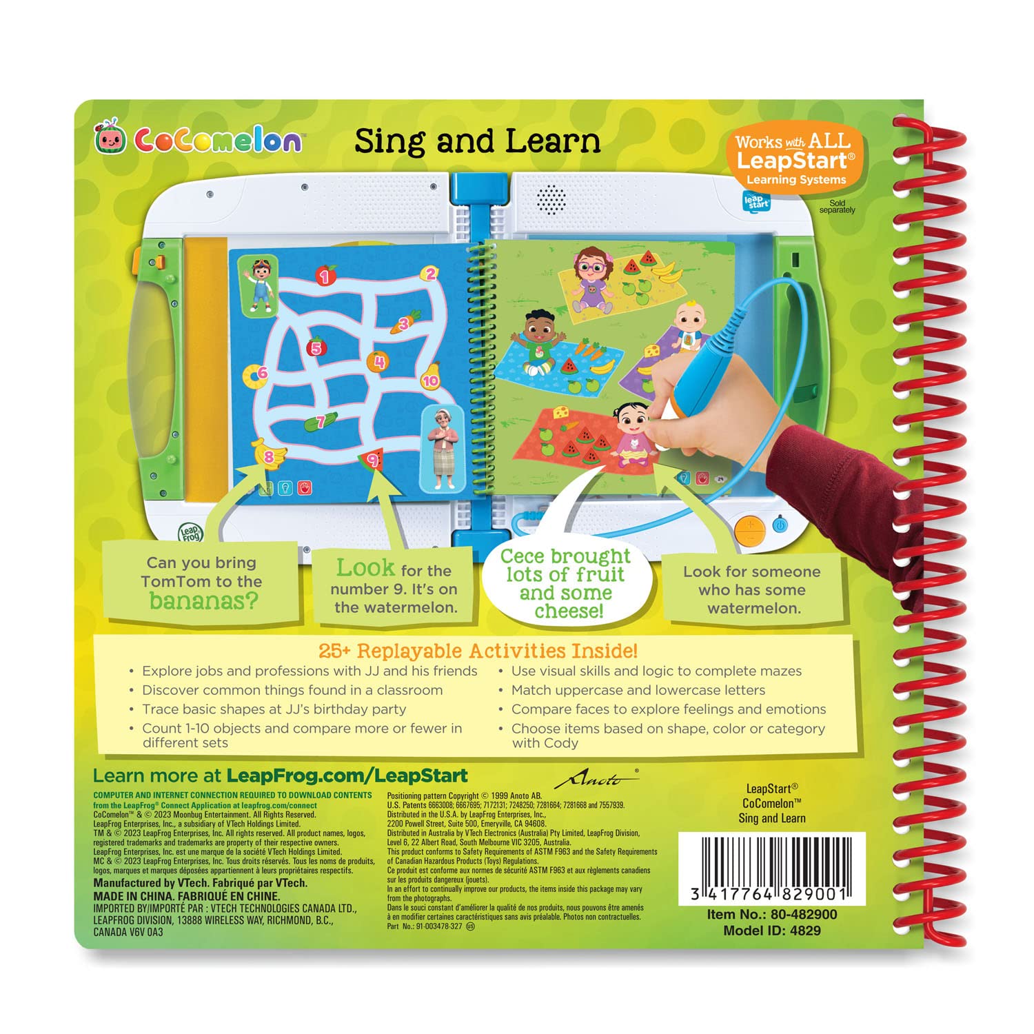 Foto 7 pulgar | Libro De Actividades Leapfrog Leapstart Cocomelon Sing And Learn - Venta Internacional.