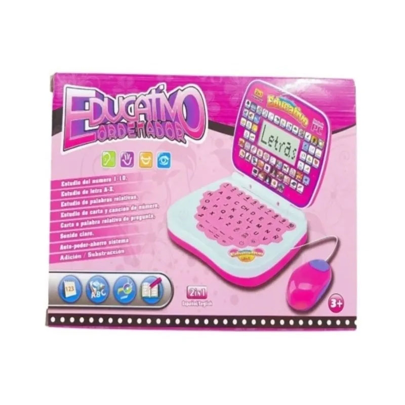 Ordenador Educativo Mini Pc Para Niños Rosa Con Ratón - Venta Internacional.