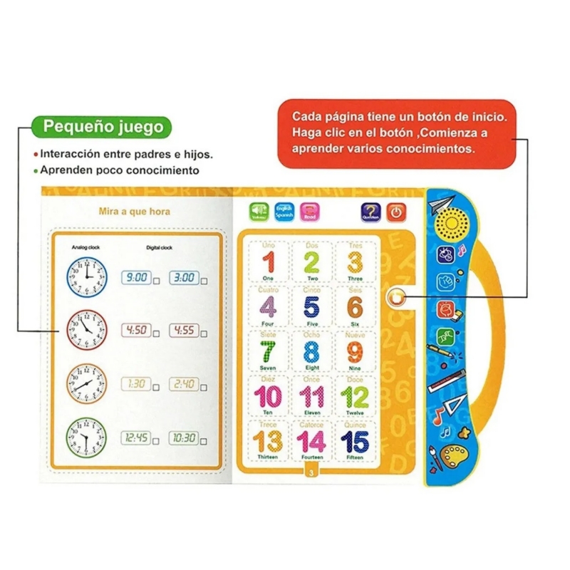 Foto 7 pulgar | Libro Didáctico Interactivo Silabarium Con Música Inglés/español - Venta Internacional.