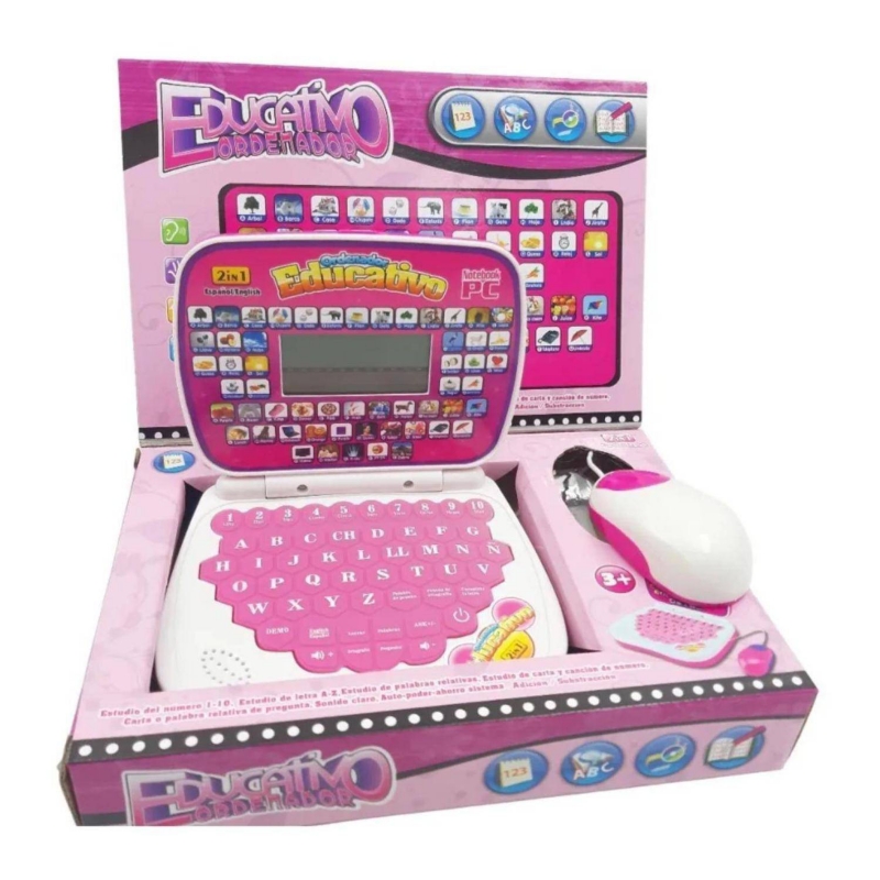 Foto 1 | Computadora Educativa De Juguete Inglés-español Para Niñas - Venta Internacional.