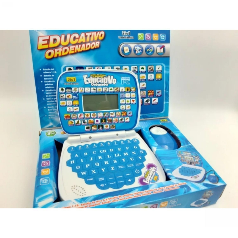 Foto 2 pulgar | Computadora Educativa De Juguete Inglés-español Para Niños - Venta Internacional.