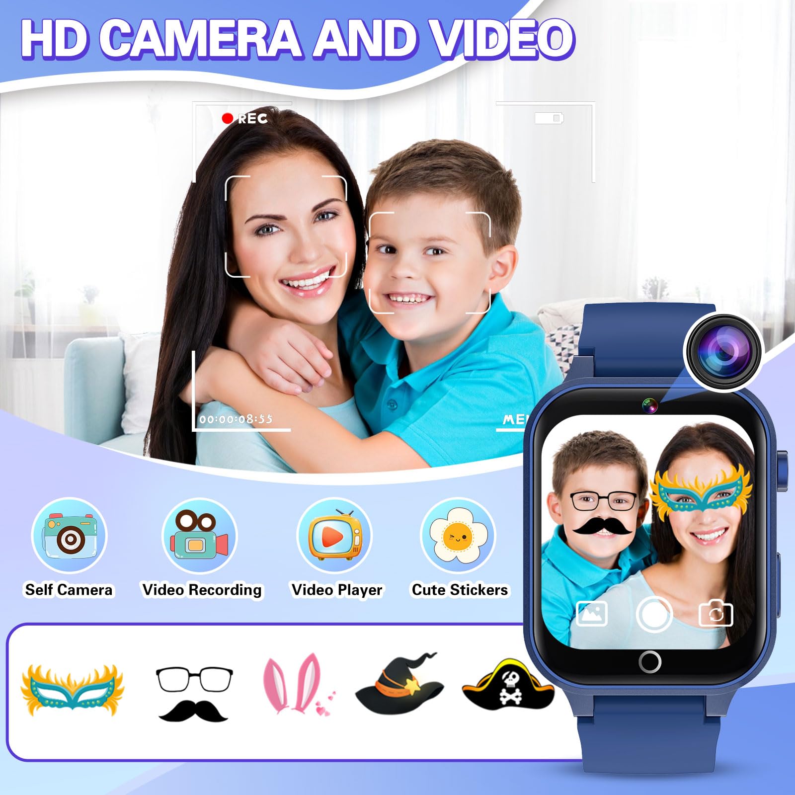 Foto 6 | Reloj Inteligente Vakzovy Kids Con 26 Juegos De Rompecabezas, Cámara Hd Mp3 - Venta Internacional.