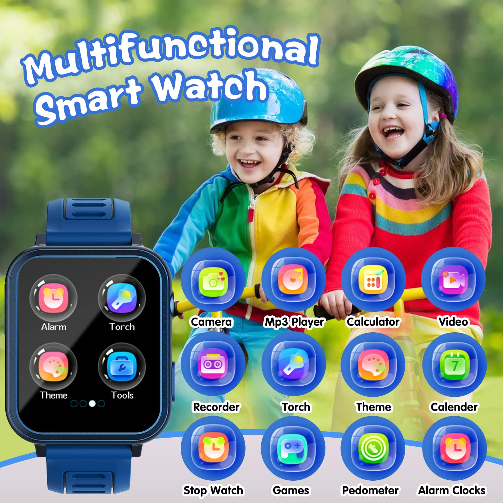 Foto 3 pulgar | Reloj Inteligente Sedzofan Para Niños De 5 A 12 Años Con Cámara De 24 Juegos - Venta Internacional.