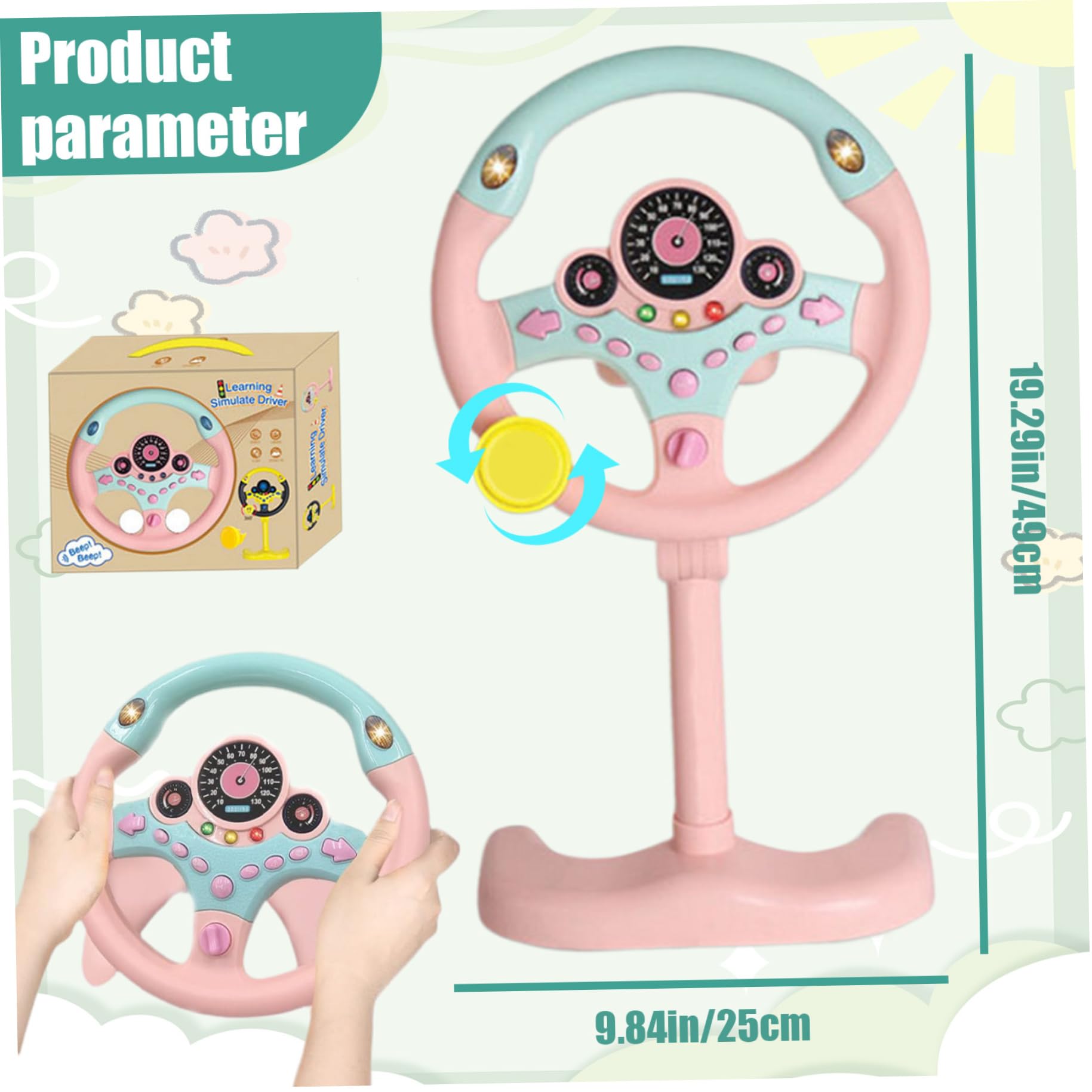 Foto 4 pulgar | Volante de Juguete Simulado con Música para Niños - Venta Internacional