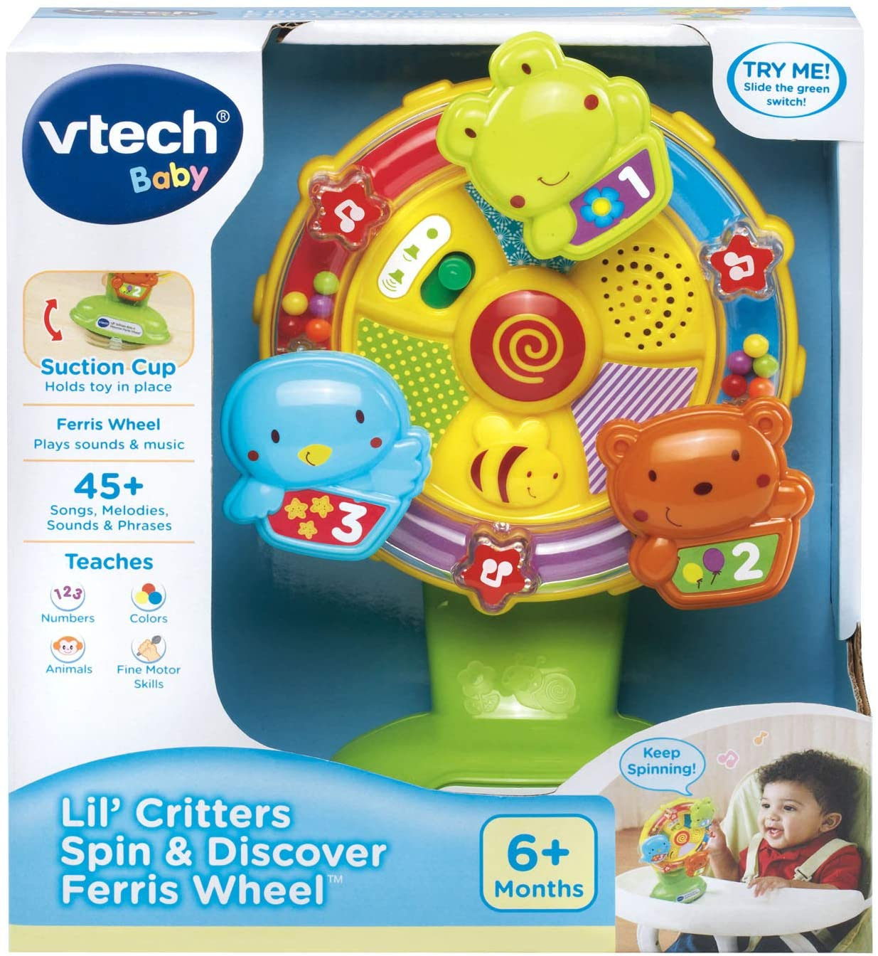 Foto 5 pulgar | Vtech Baby Lil' Critters Gira Y Descubre La Noria Verde - Venta Internacional