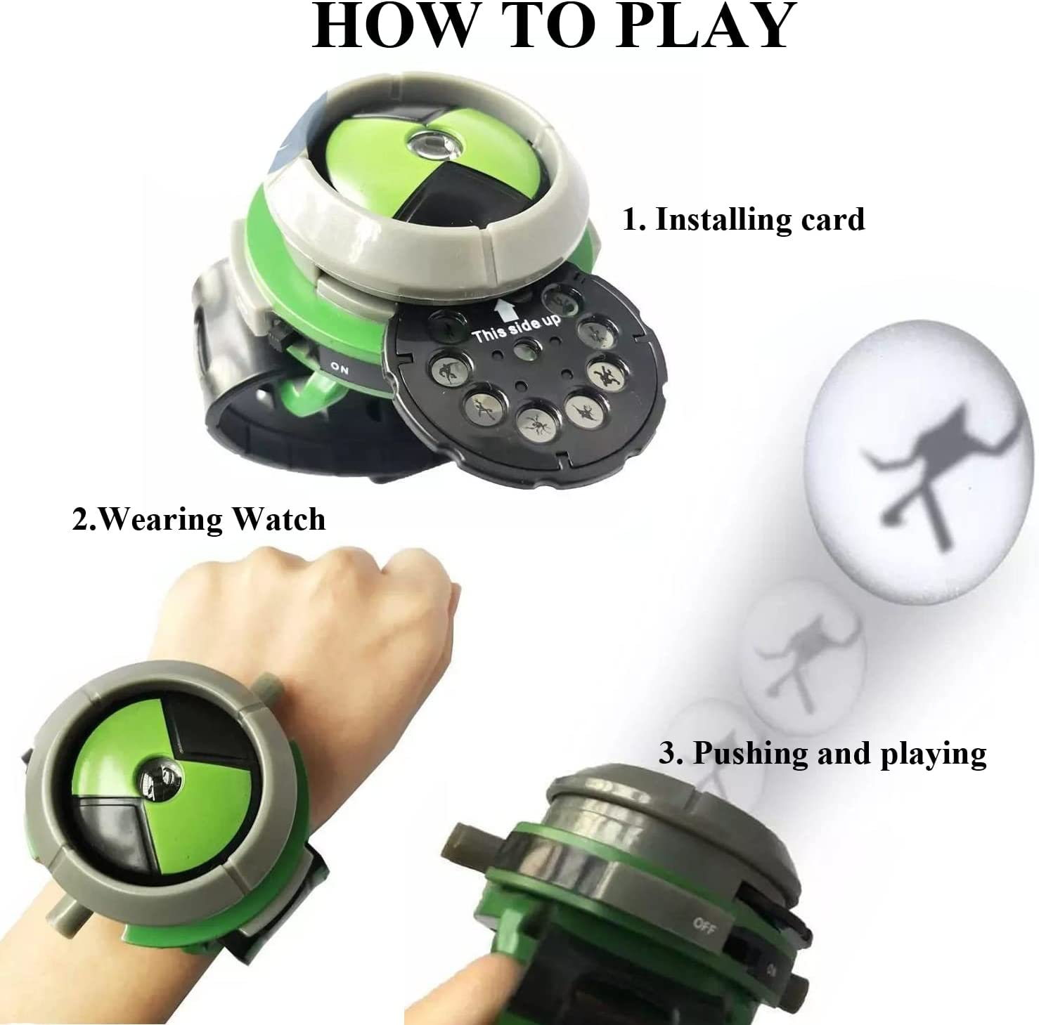 Foto 4 pulgar | Reloj Proyector Huoguo Ben 10 Omnitrix Alien Force Edition - Venta Internacional